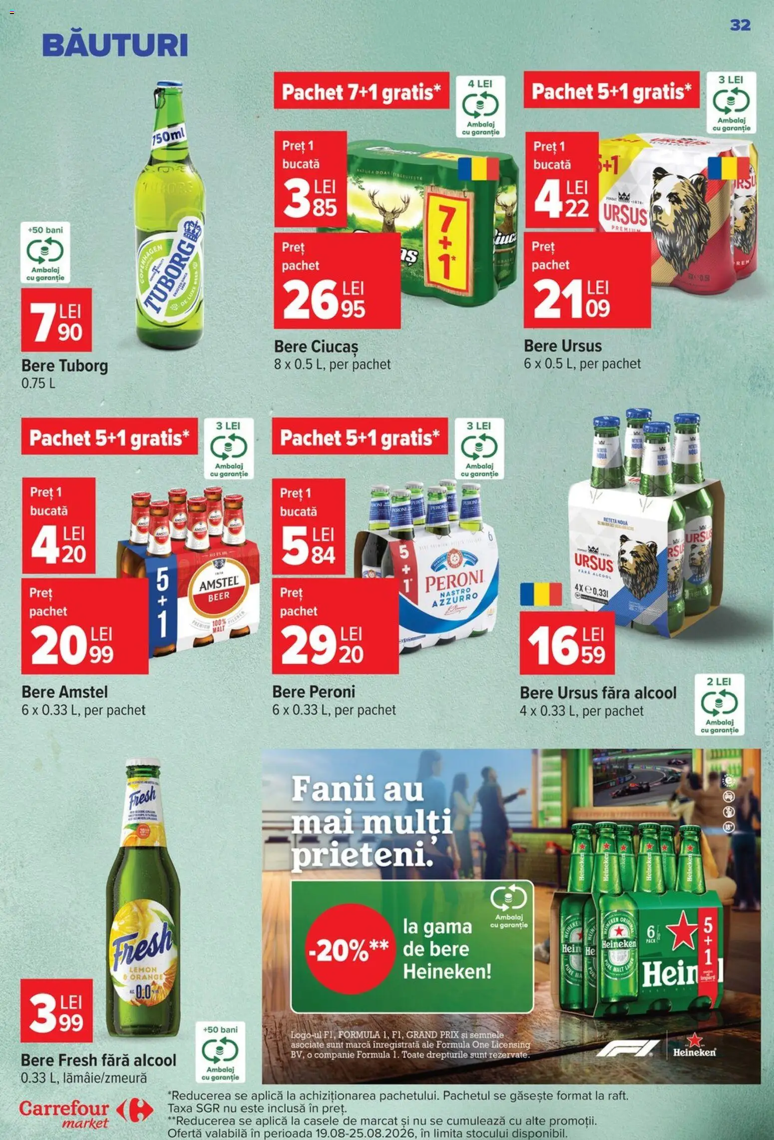 Catalog Carrefour 19 - 24 August 2026 | Pagina 32 | Produse: Ursus, Aplică, Raft, Bere
