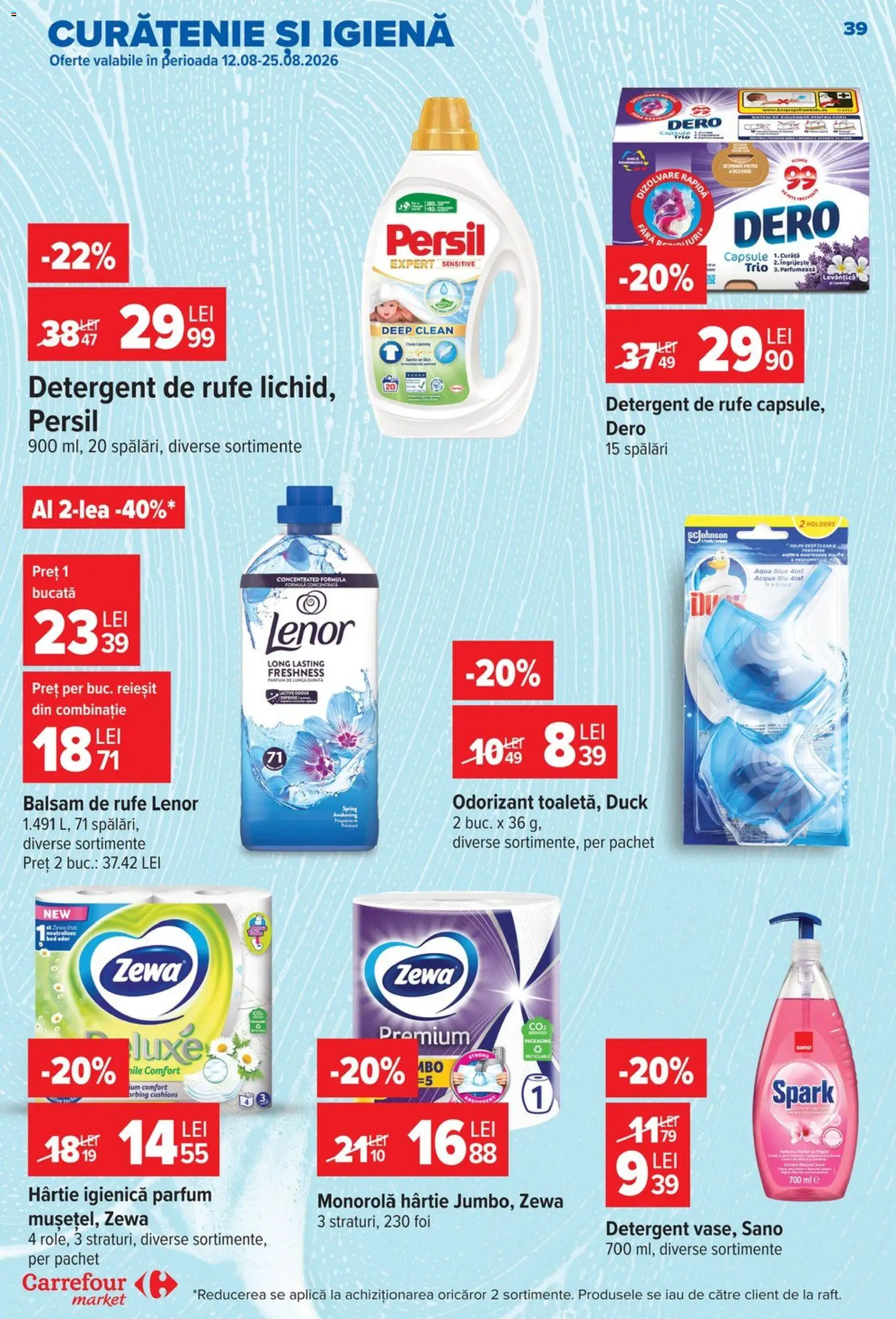 Catalog Carrefour 19 - 24 August 2026 | Pagina 39 | Produse: Aplică, Balsam, Detergent, Balsam de rufe