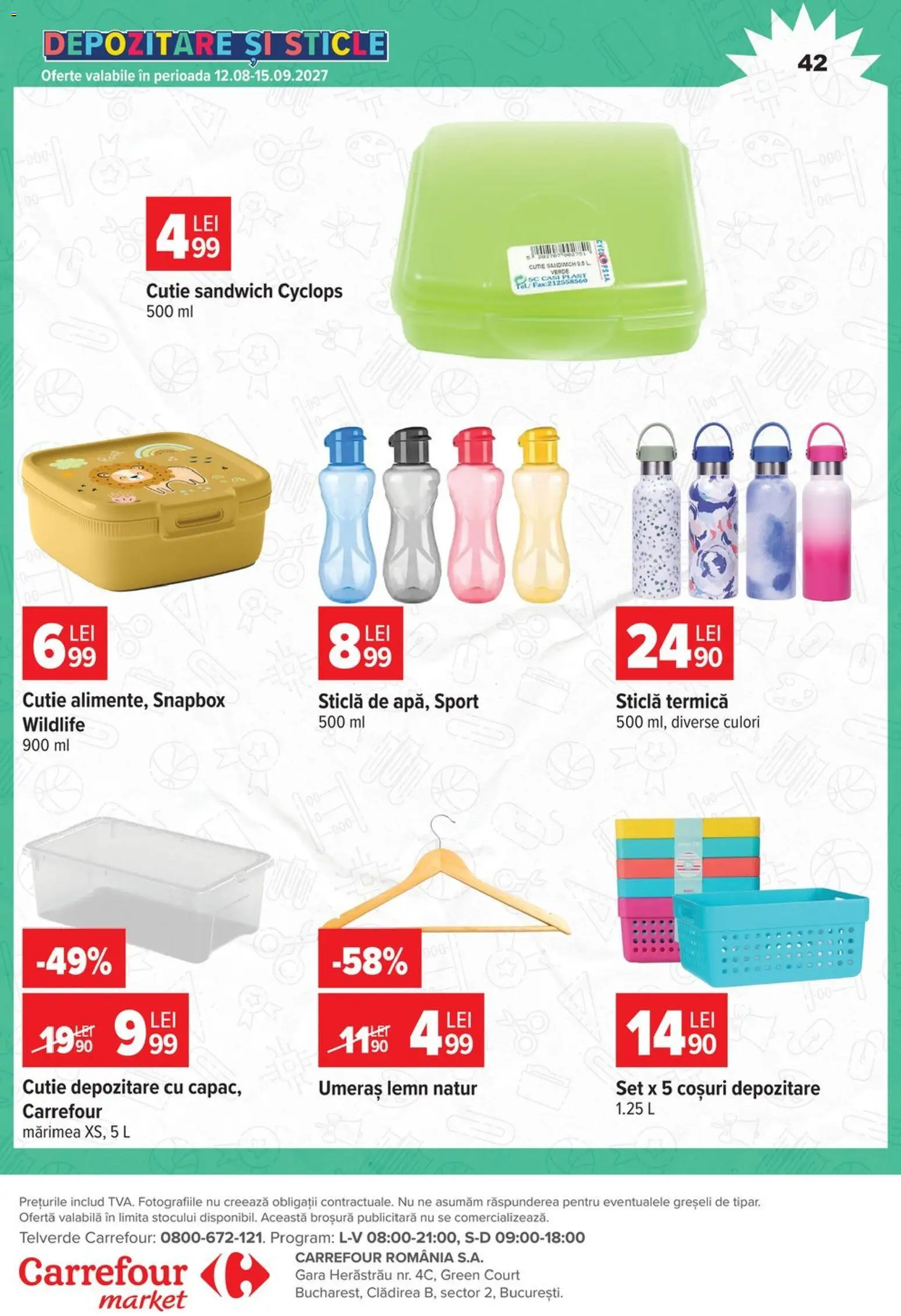 Catalog Carrefour 19 - 24 August 2026 | Pagina 42 | Produse: Cutie, Umeraș, Sport, Depozitare