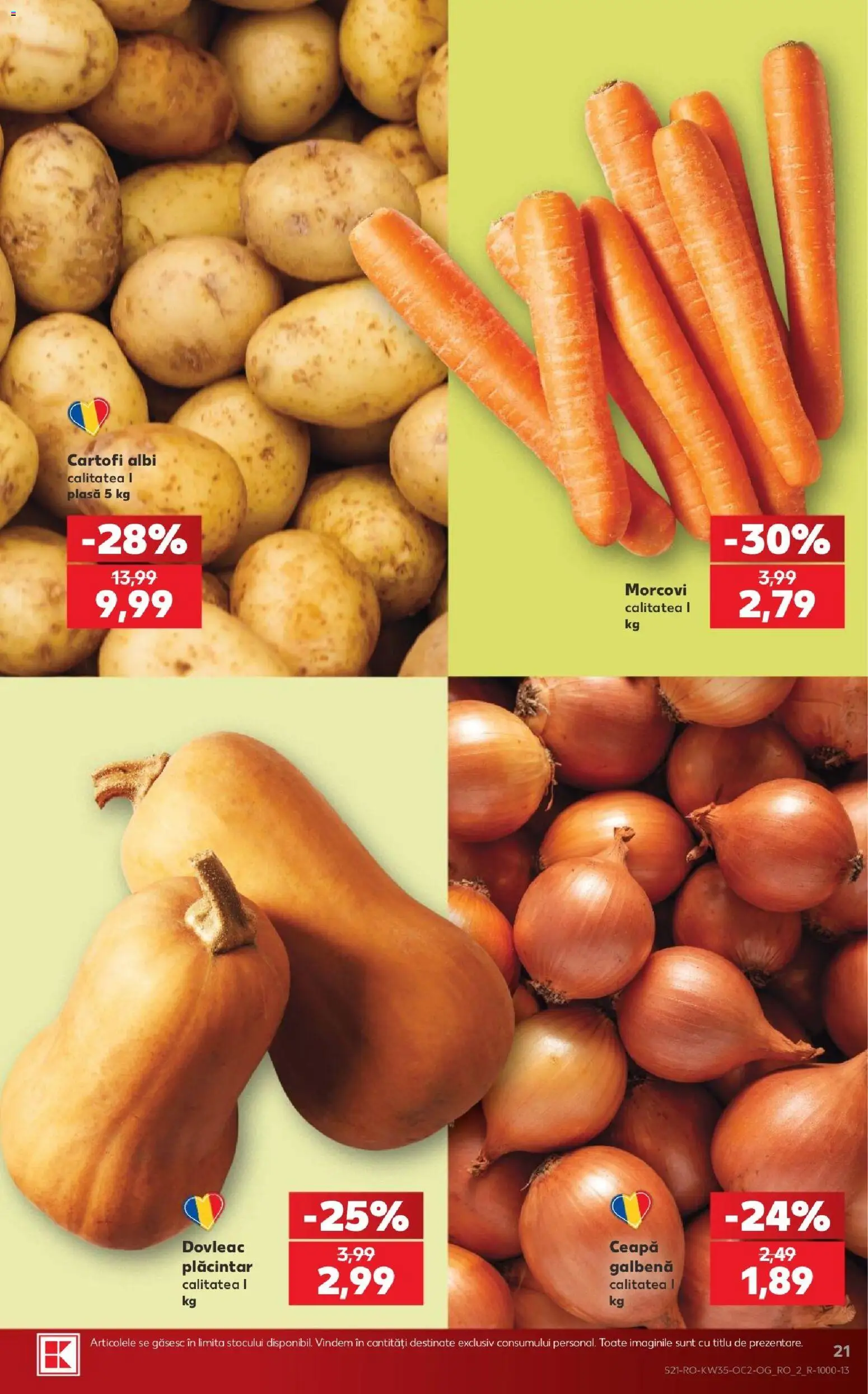 Catalog Kaufland 26 - 31 August 2026 | Pagina 21 | Produse: Dovleac, Morcovi, Cartofi, Ceapă