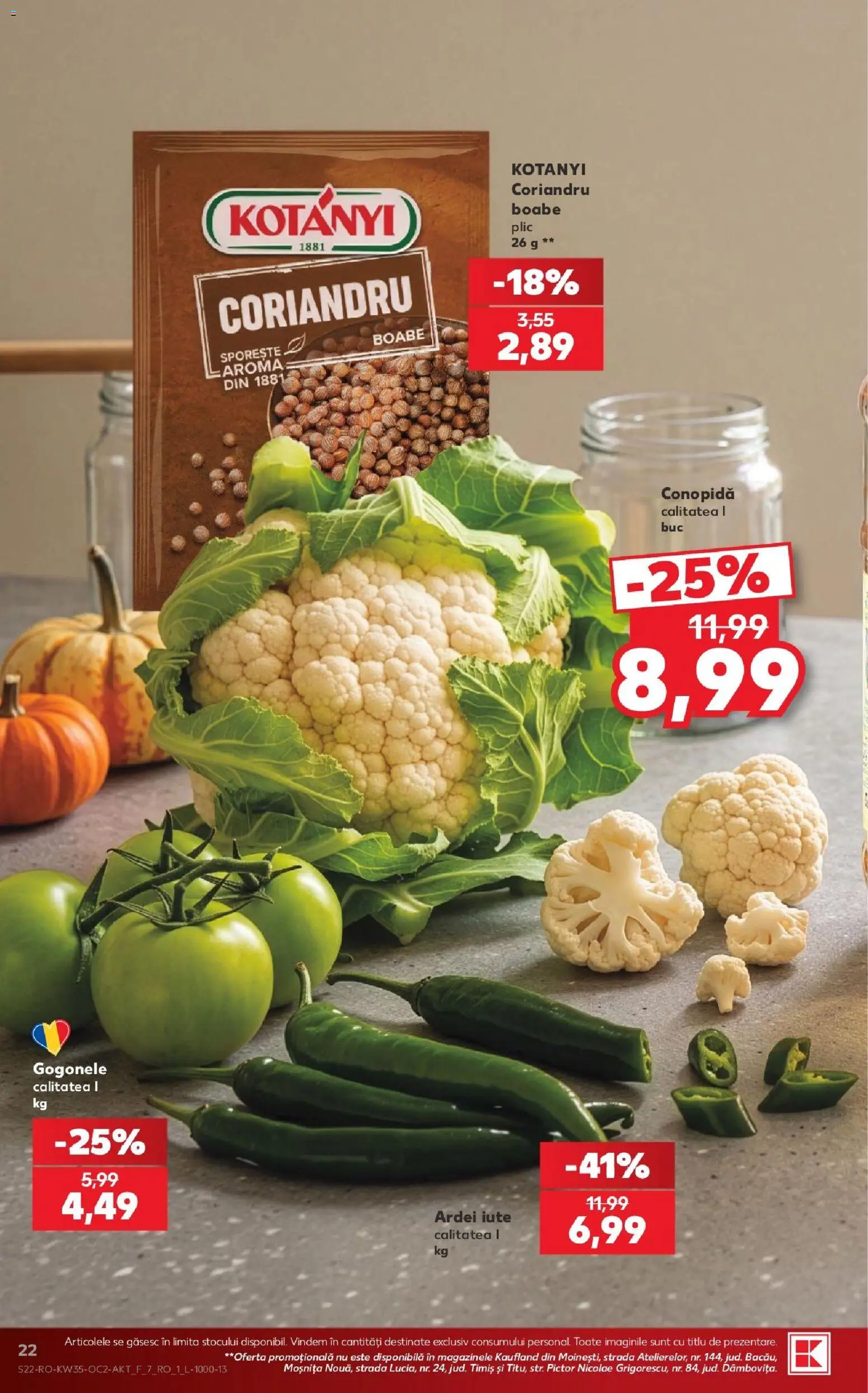 Catalog Kaufland 26 - 31 August 2026 | Pagina 22 | Produse: Conopidă, Ardei, Ardei iute