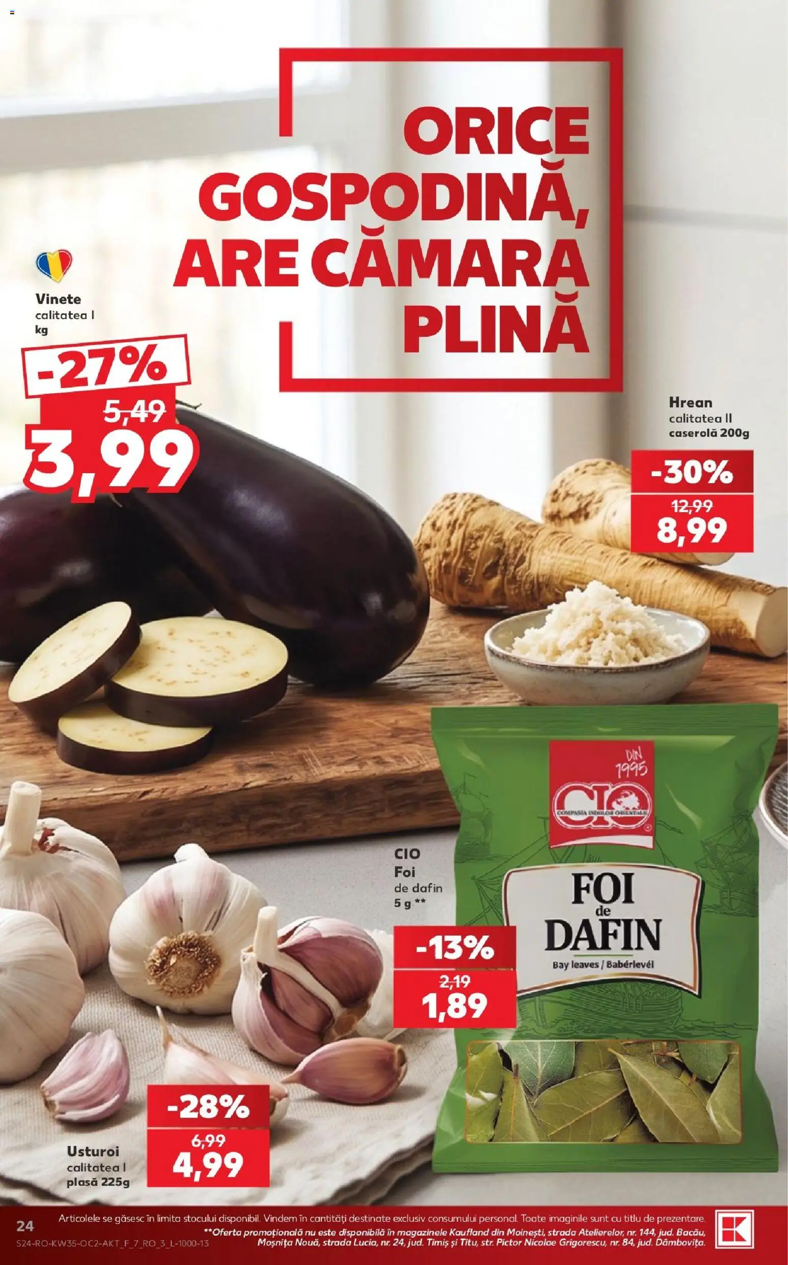Catalog Kaufland 26 - 31 August 2026 | Pagina 24 | Produse: Caserola, Usturoi