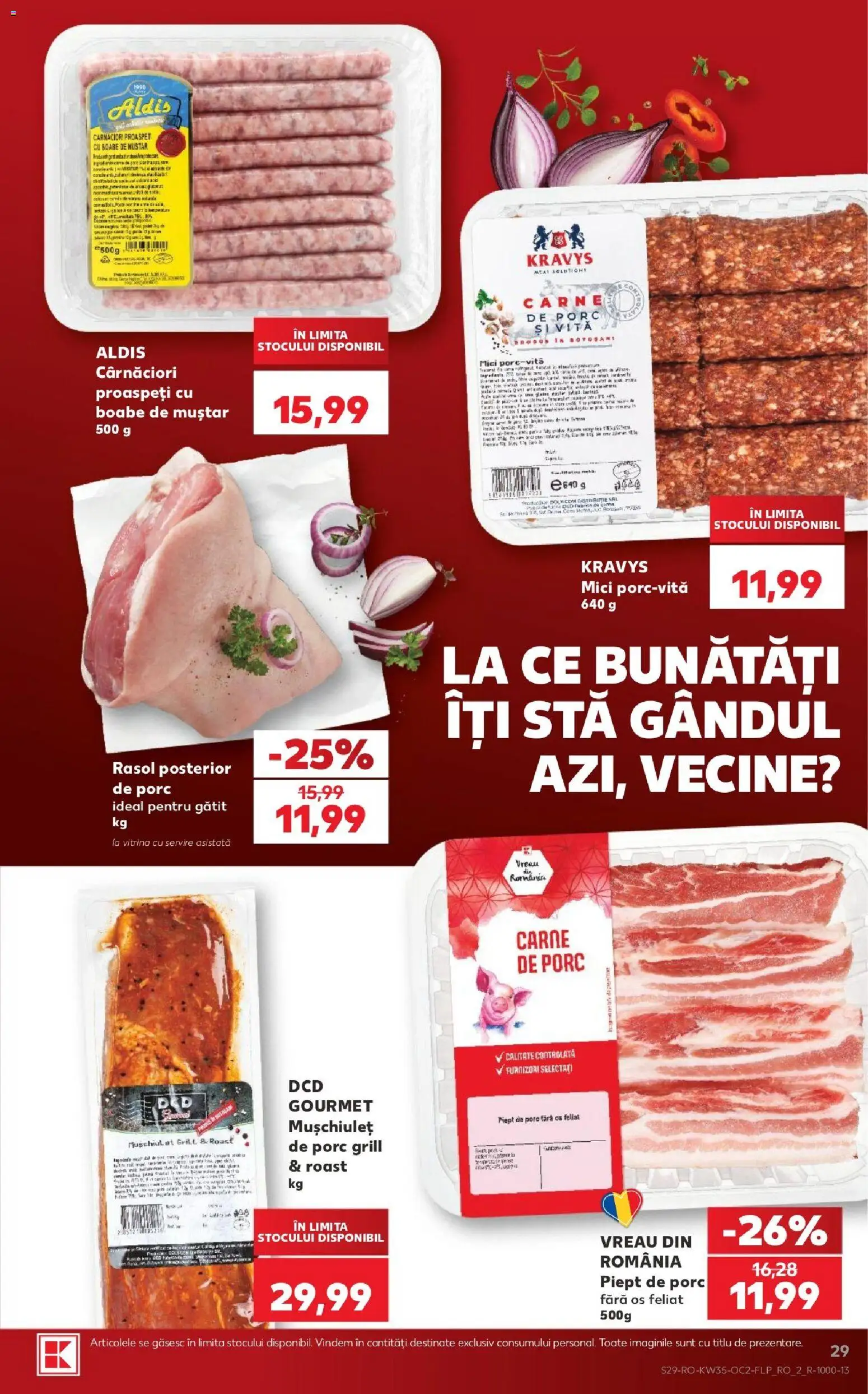 Catalog Kaufland 26 - 31 August 2026 | Pagina 29 | Produse: Șal, Vitrină, Mici, Carne De Porc