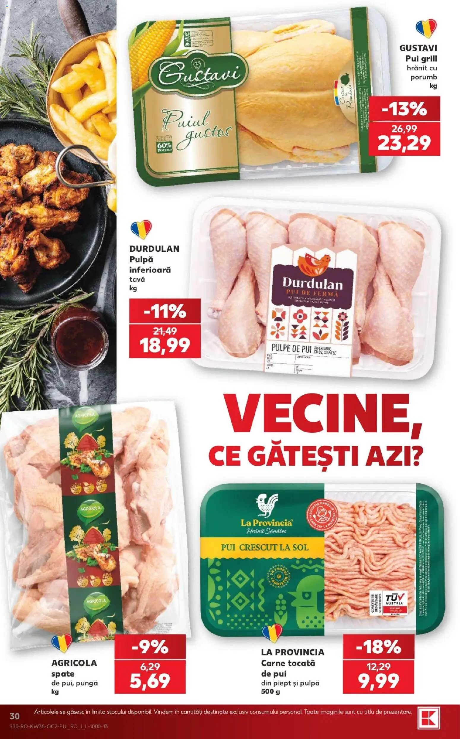 Catalog Kaufland 26 - 31 August 2026 | Pagina 30 | Produse: Tava, Pui, Carne tocată, Porumb