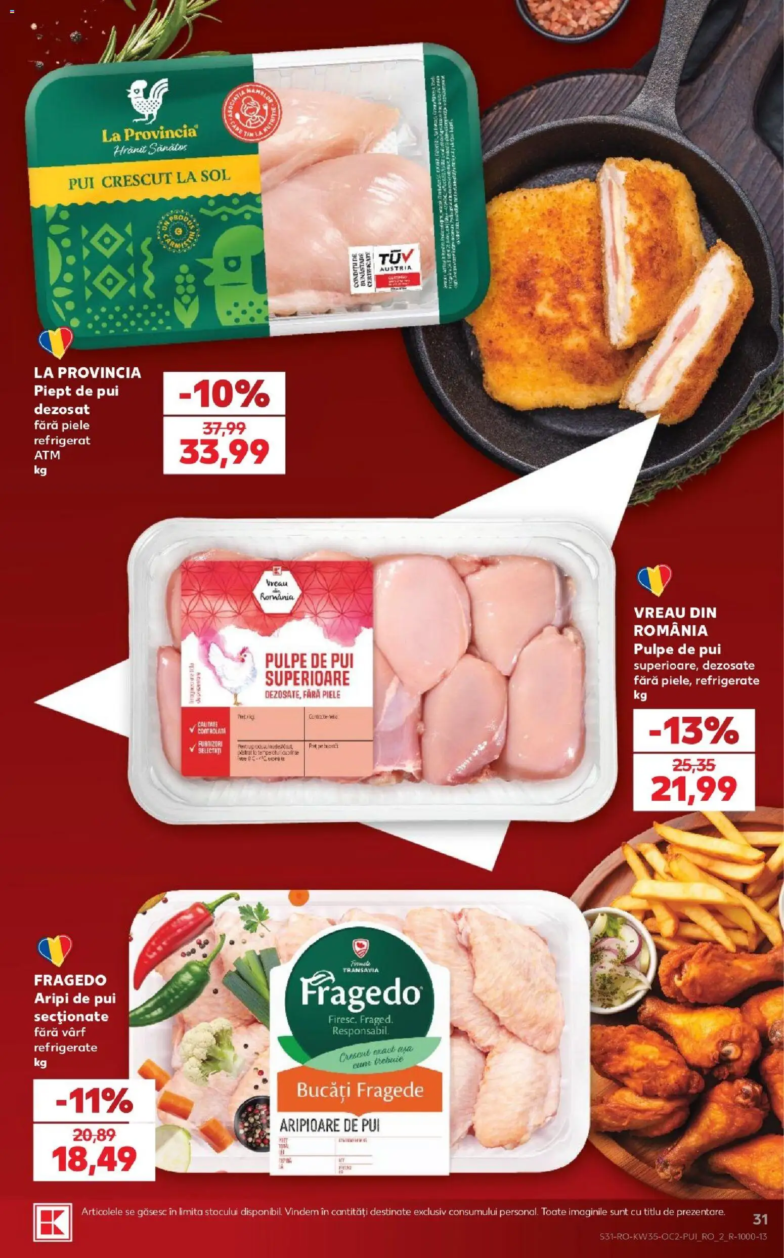 Catalog Kaufland 26 - 31 August 2026 | Pagina 31 | Produse: La provincia, Pui