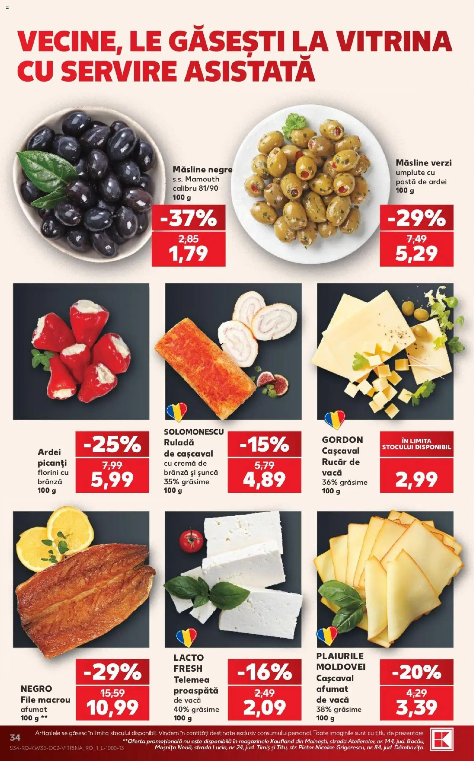 Catalog Kaufland 26 - 31 August 2026 | Pagina 34 | Produse: Cașcaval, Măsline, Macrou, Cremă