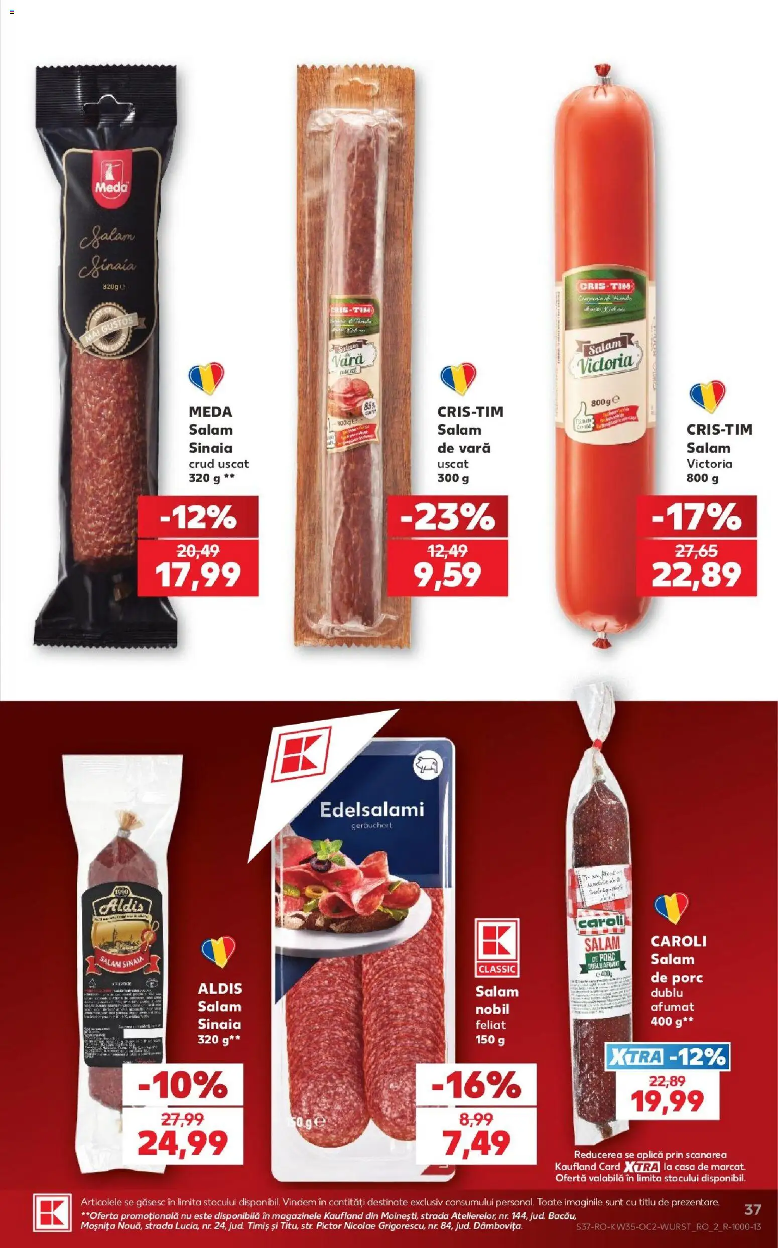 Catalog Kaufland 26 - 31 August 2026 | Pagina 37 | Produse: Aplică, Salam