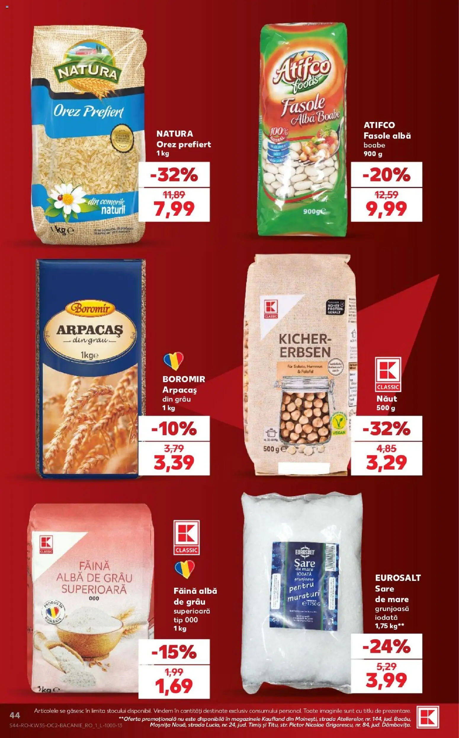 Catalog Kaufland 26 - 31 August 2026 | Pagina 44 | Produse: Alba, Făină, Orez prefiert, Tip