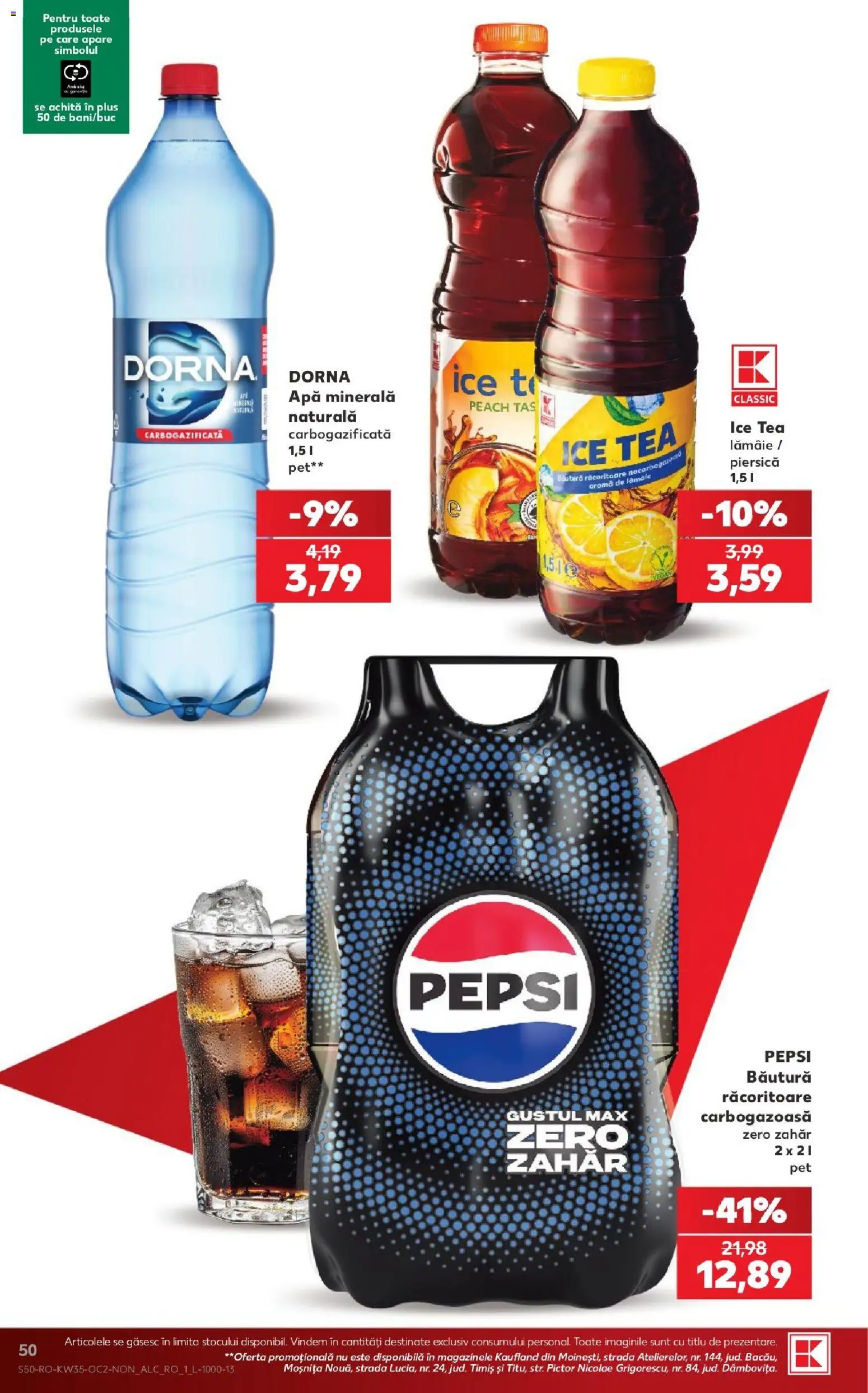 Catalog Kaufland 26 - 31 August 2026 | Pagina 50 | Produse: Piersică, Apă, Zahăr, Lămâie
