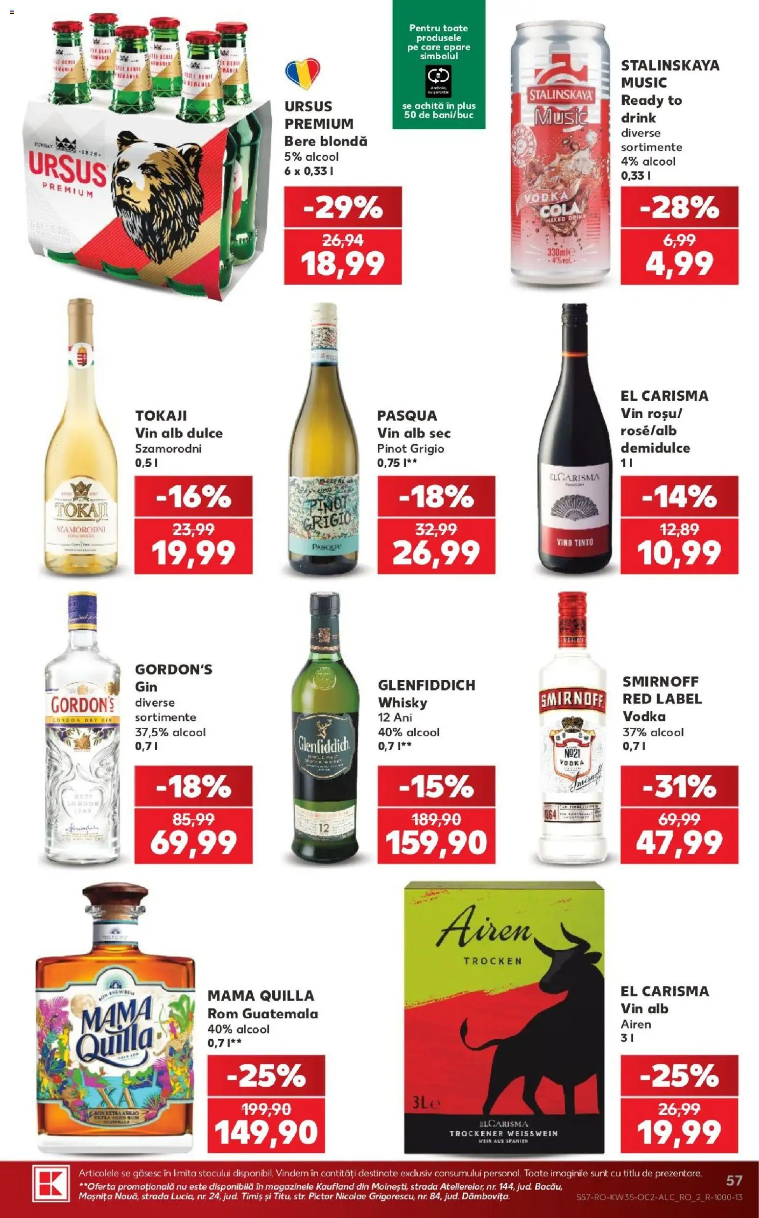 Catalog Kaufland 26 - 31 August 2026 | Pagina 57 | Produse: Premium, Vin alb, Cola, Rom