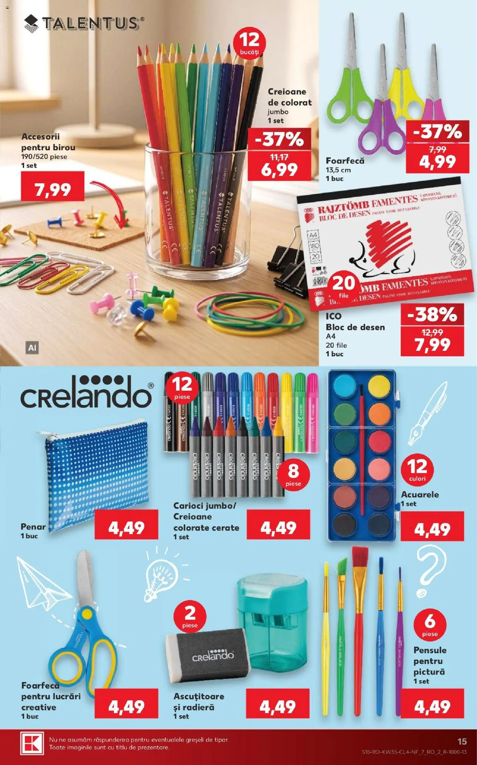 Catalog Kaufland 26 - 31 August 2026 | Pagina 15 | Produse: Birou, Ascuțitoare, Creative