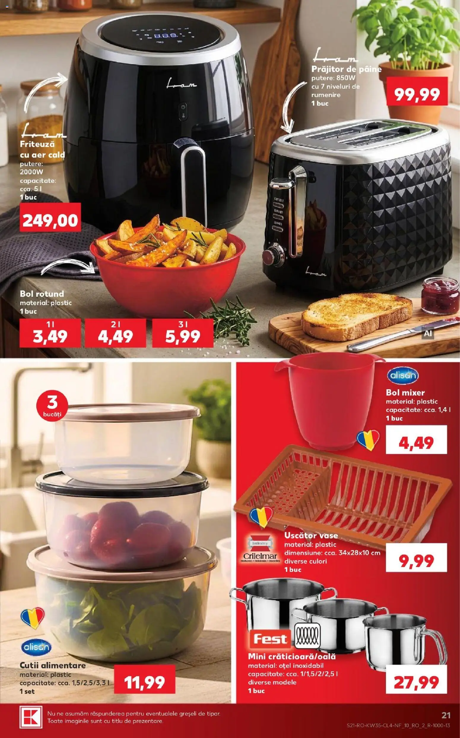Catalog Kaufland 26 - 31 August 2026 | Pagina 21 | Produse: Friteuza cu aer cald, Mixer, Vase, Pâine