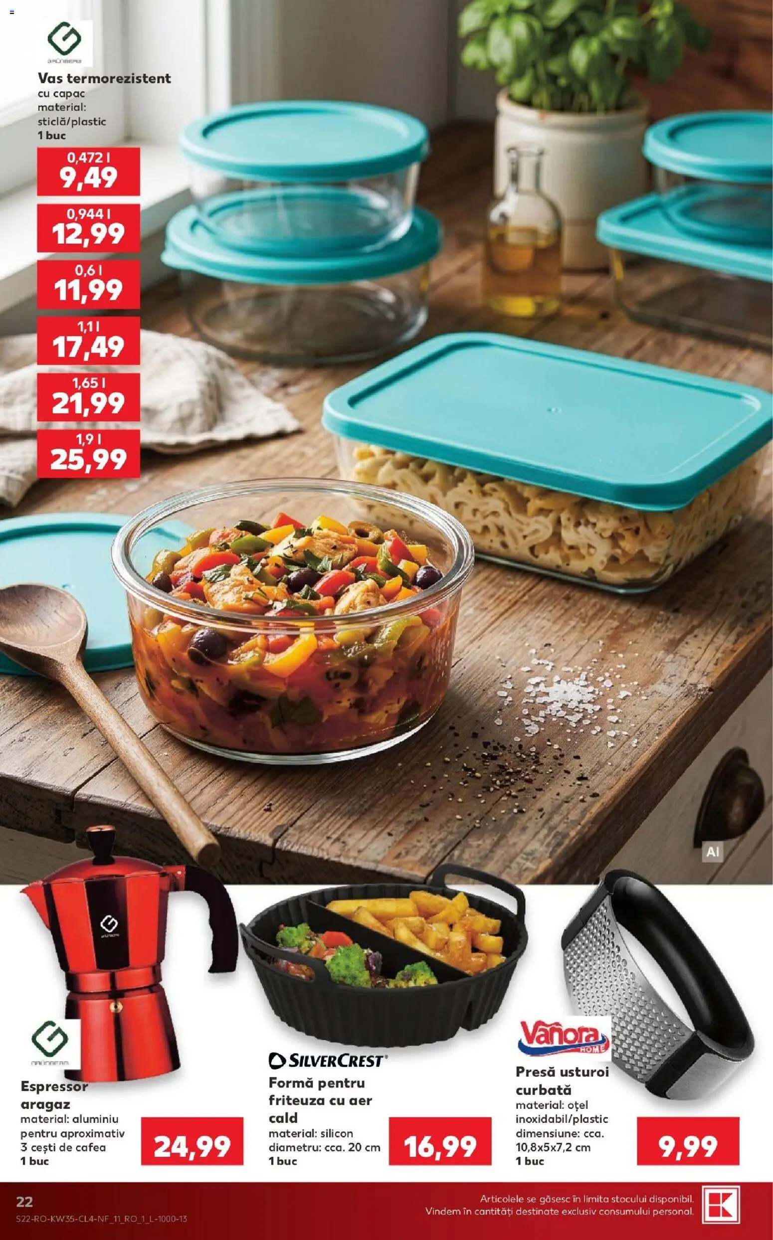 Catalog Kaufland 26 - 31 August 2026 | Pagina 22 | Produse: Espressor, Presă, Cafea, Usturoi