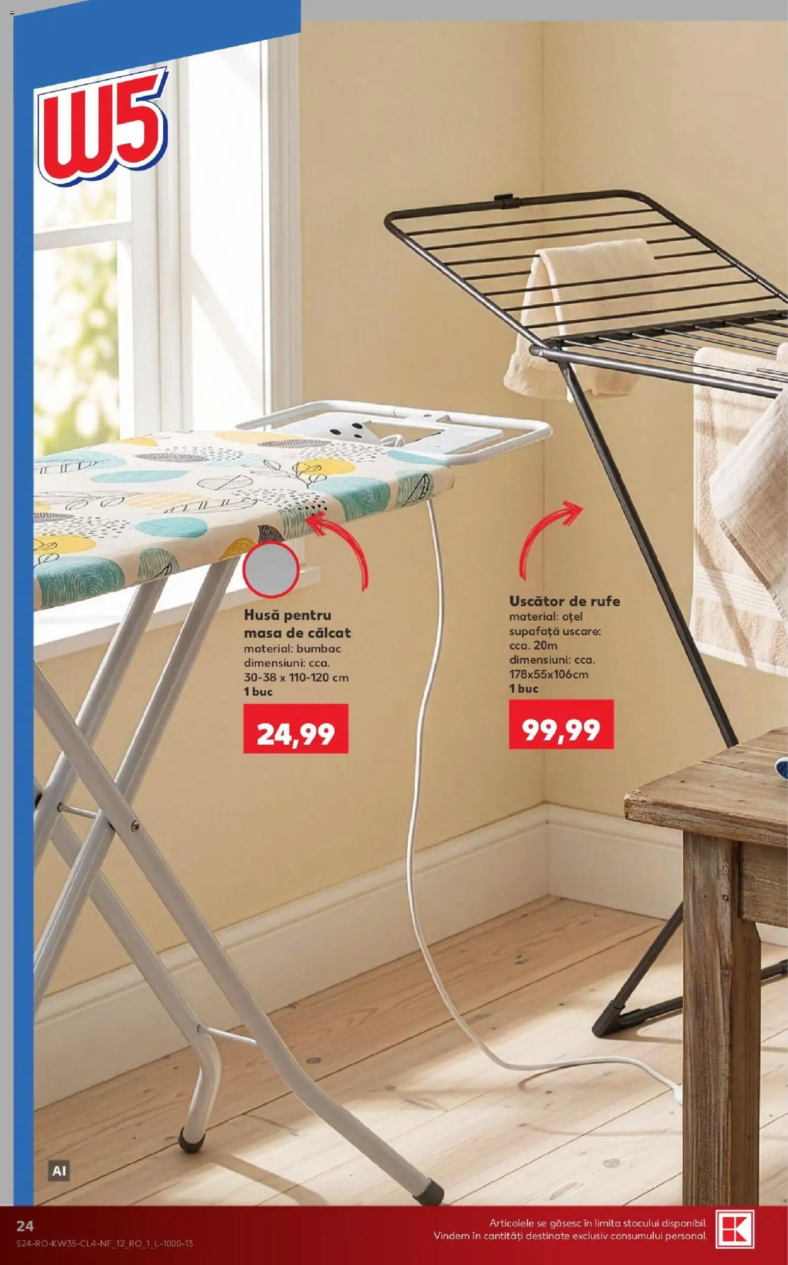 Catalog Kaufland 26 - 31 August 2026 | Pagina 24 | Produse: Uscător, Uscător de Rufe, Masă, Masă de călcat