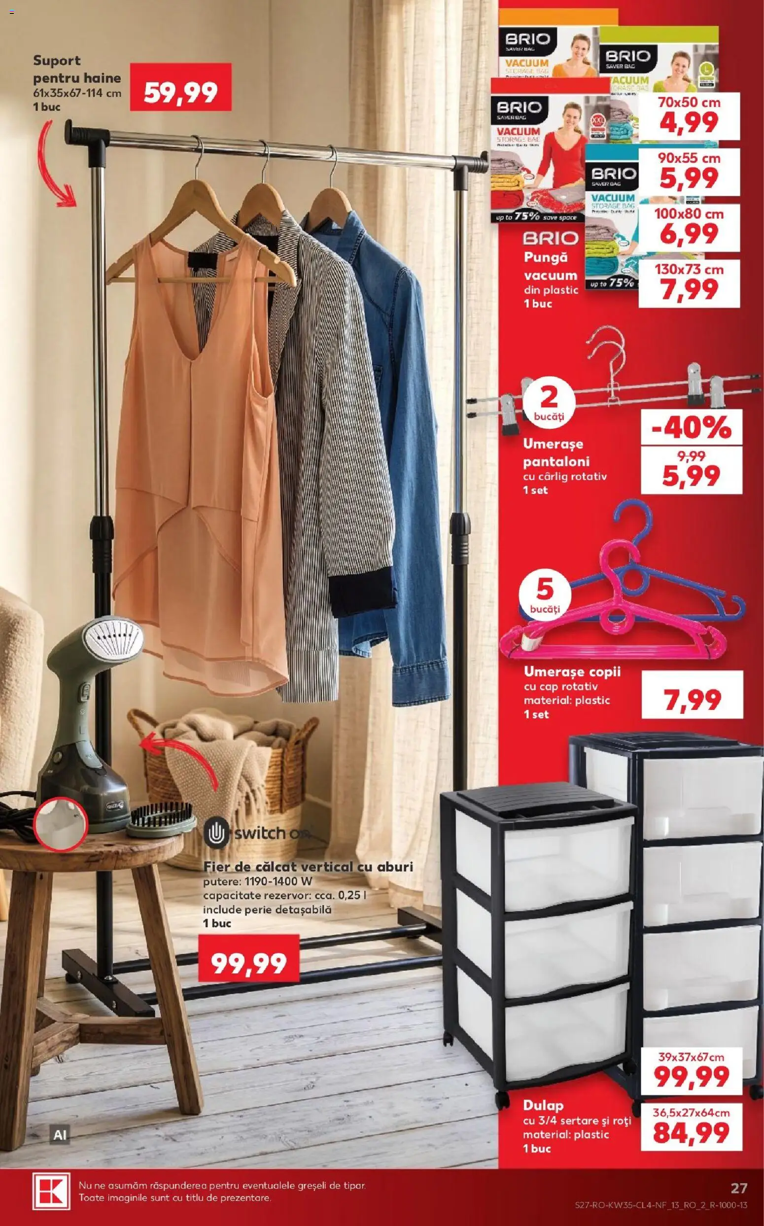 Catalog Kaufland 26 - 31 August 2026 | Pagina 27 | Produse: Fier, Fier de călcat, Perie, Pantaloni
