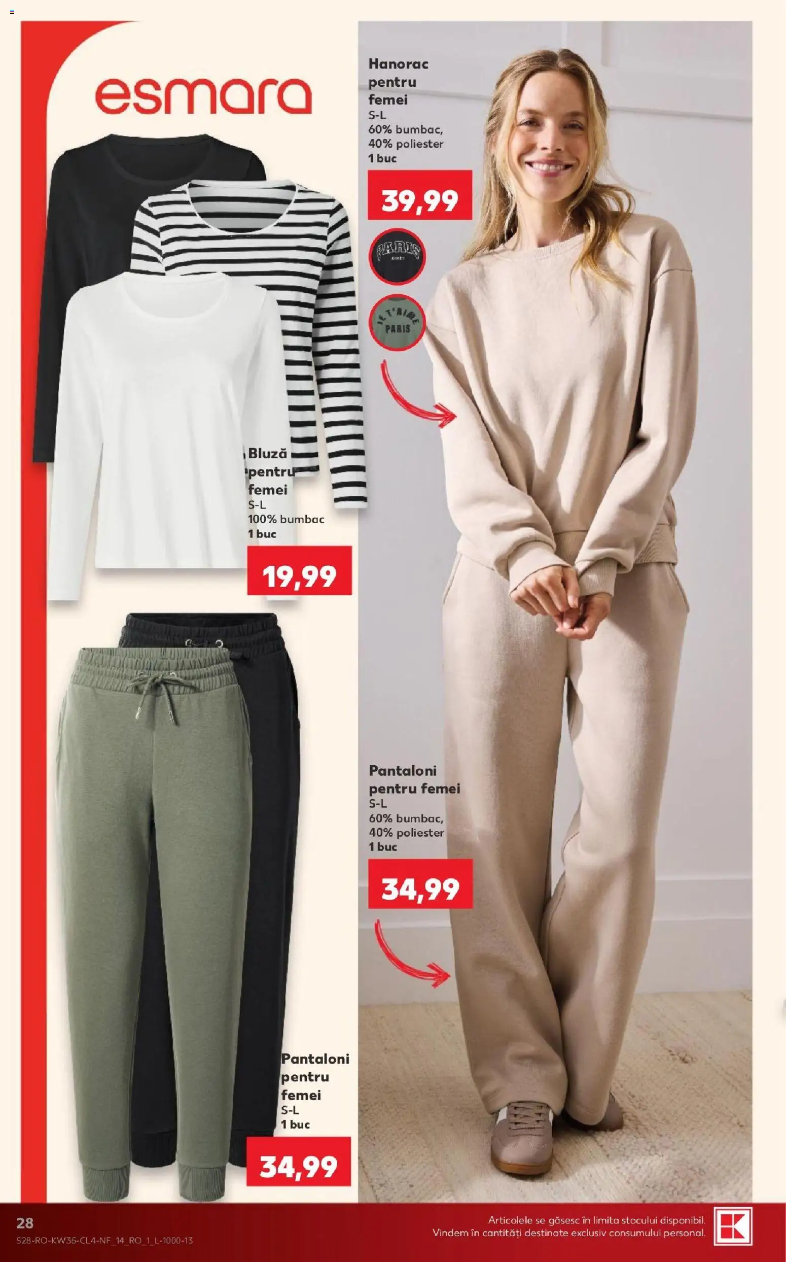 Catalog Kaufland 26 - 31 August 2026 | Pagina 28 | Produse: Bluză, Pantaloni, Hanorac