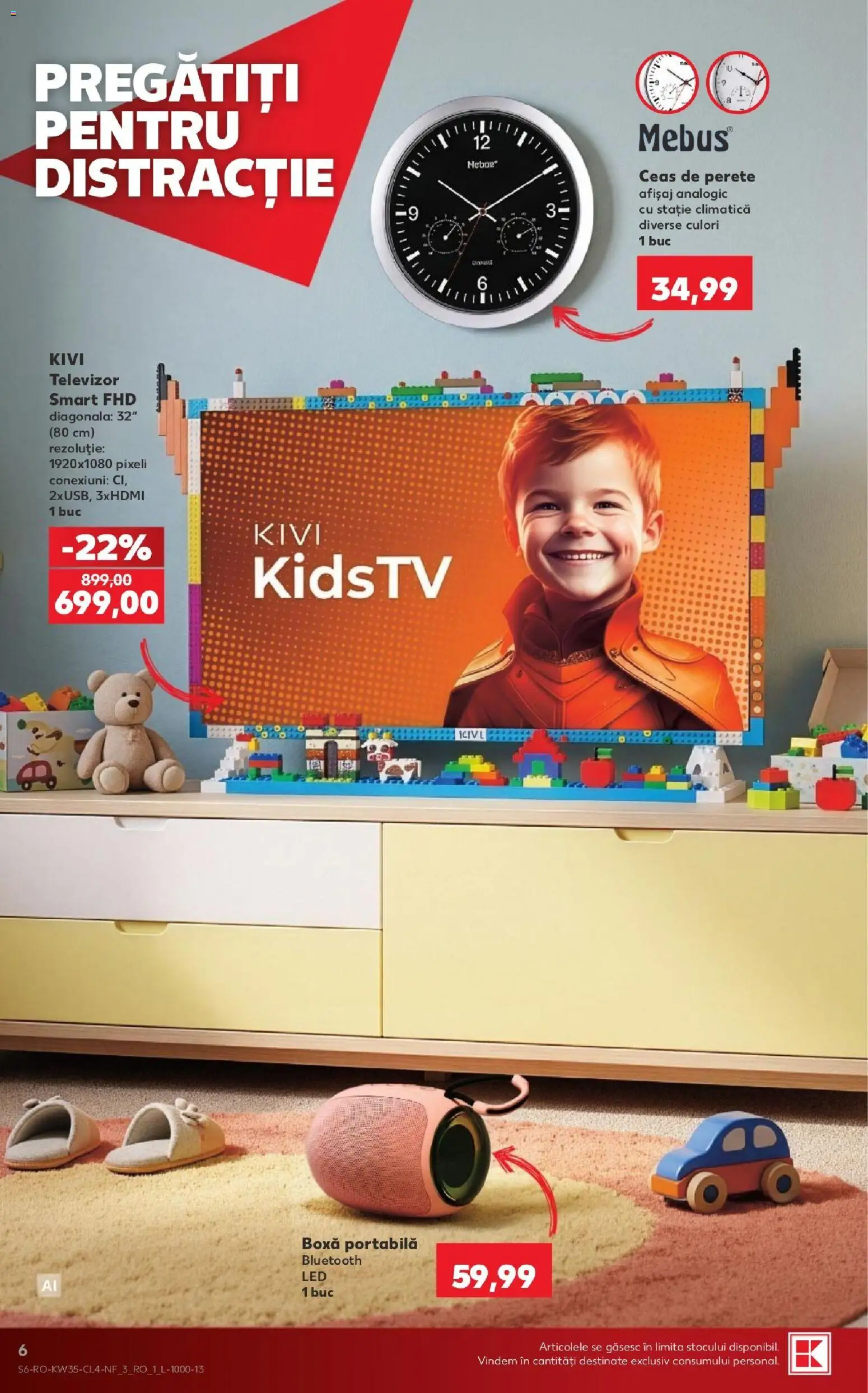 Catalog Kaufland 26 - 31 August 2026 | Pagina 6 | Produse: Ceas, Televizor, Boxă portabilă