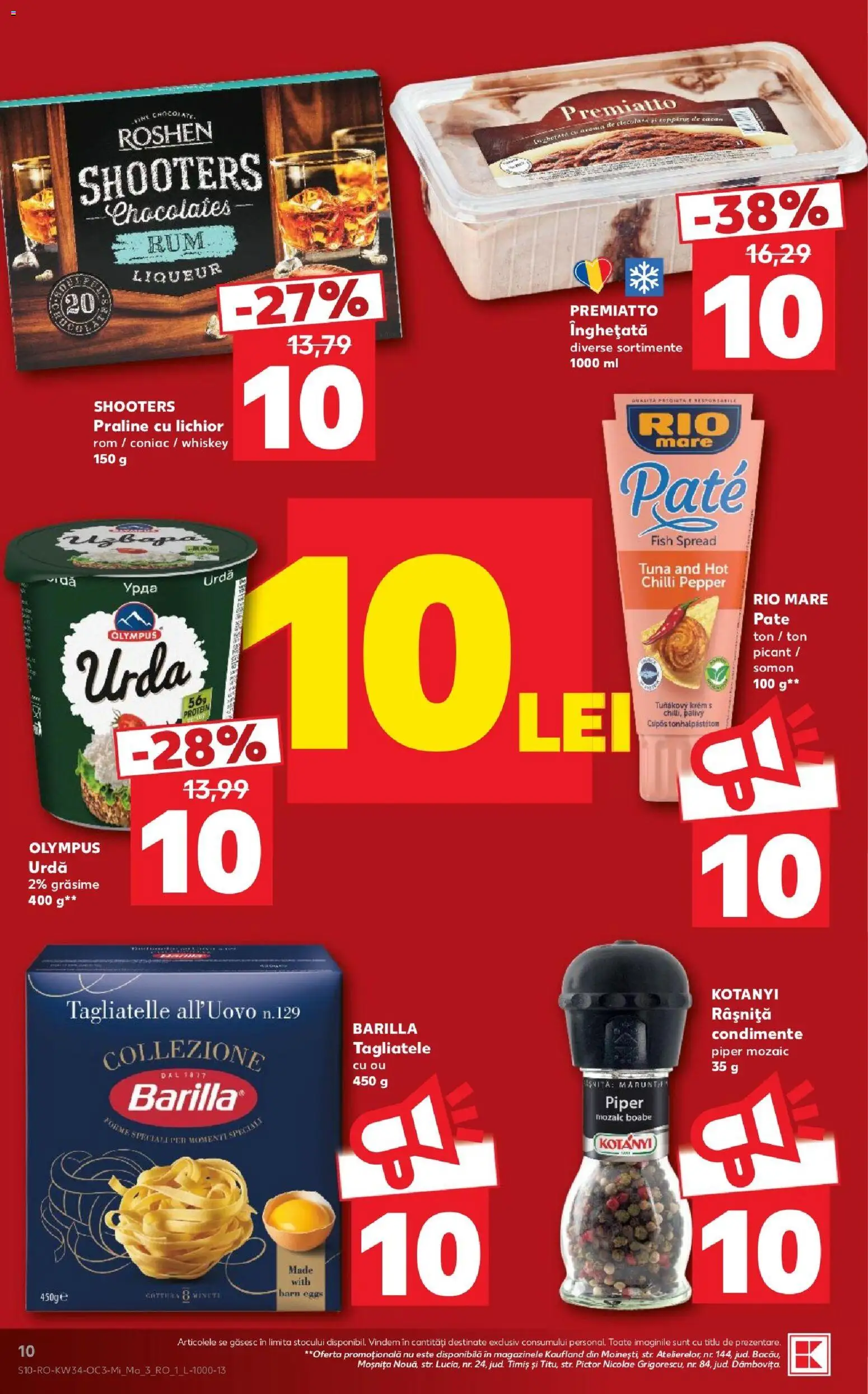 Catalog Kaufland 19 - 24 August 2026 | Pagina 10 | Produse: Barilla, Praline, Whiskey, Înghețată