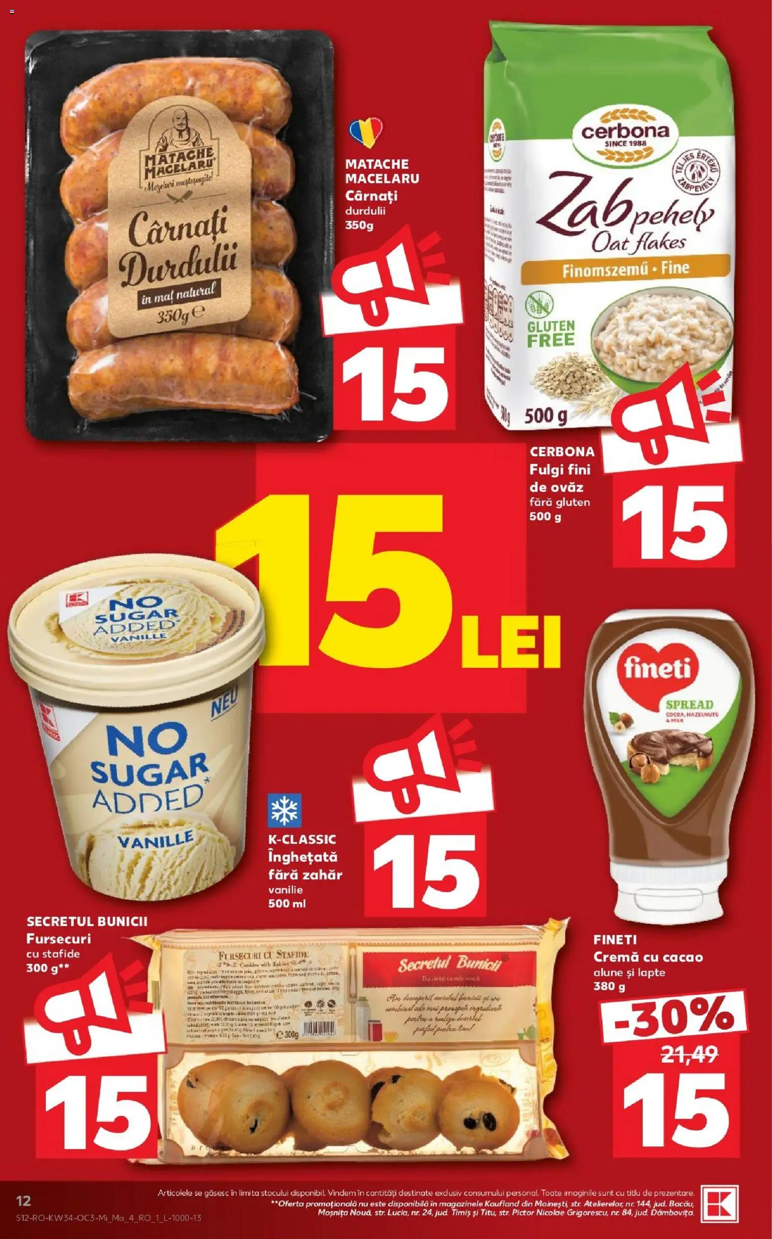 Catalog Kaufland 19 - 24 August 2026 | Pagina 12 | Produse: Alune, Cremă, Înghețată, Stafide