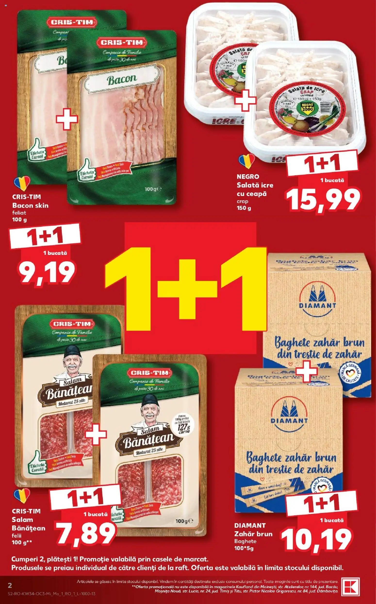 Catalog Kaufland 19 - 24 August 2026 | Pagina 2 | Produse: Bacon, Salam, Ceapă, Zahăr