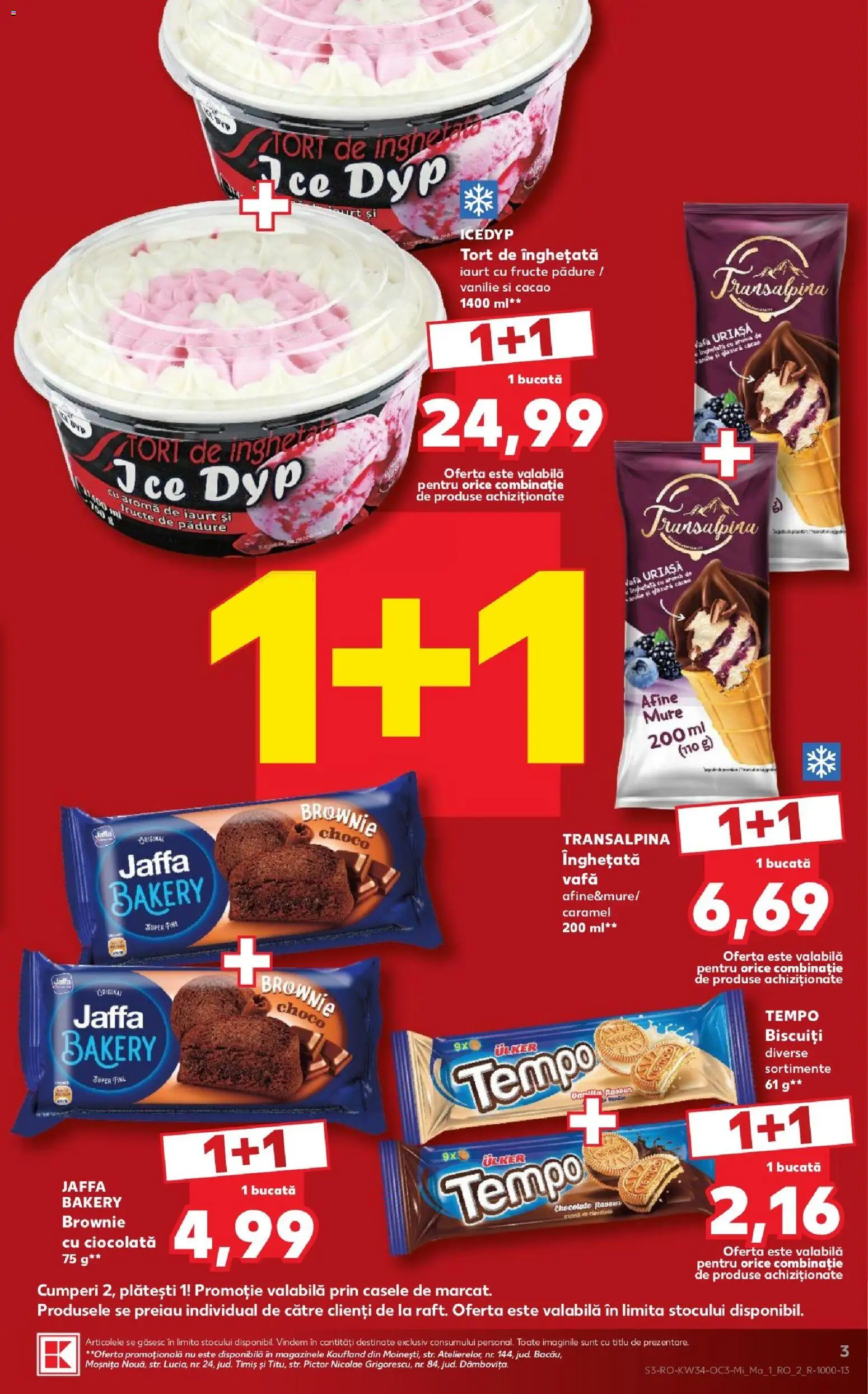 Catalog Kaufland 19 - 24 August 2026 | Pagina 3 | Produse: Afine, Fructe de pădure, Biscuiți, Înghețată
