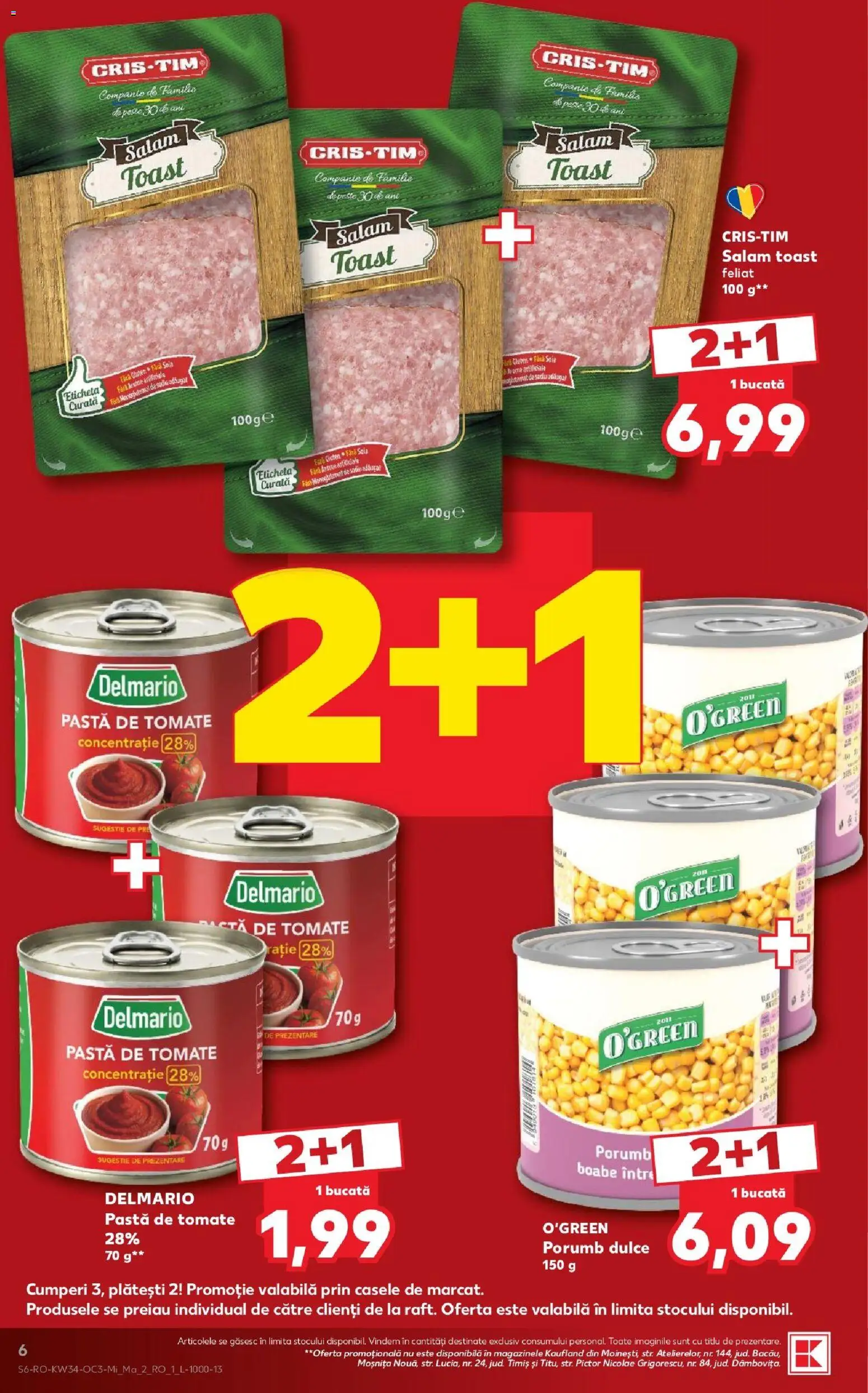 Catalog Kaufland 19 - 24 August 2026 | Pagina 6 | Produse: Pastă de tomate, Salam, Porumb