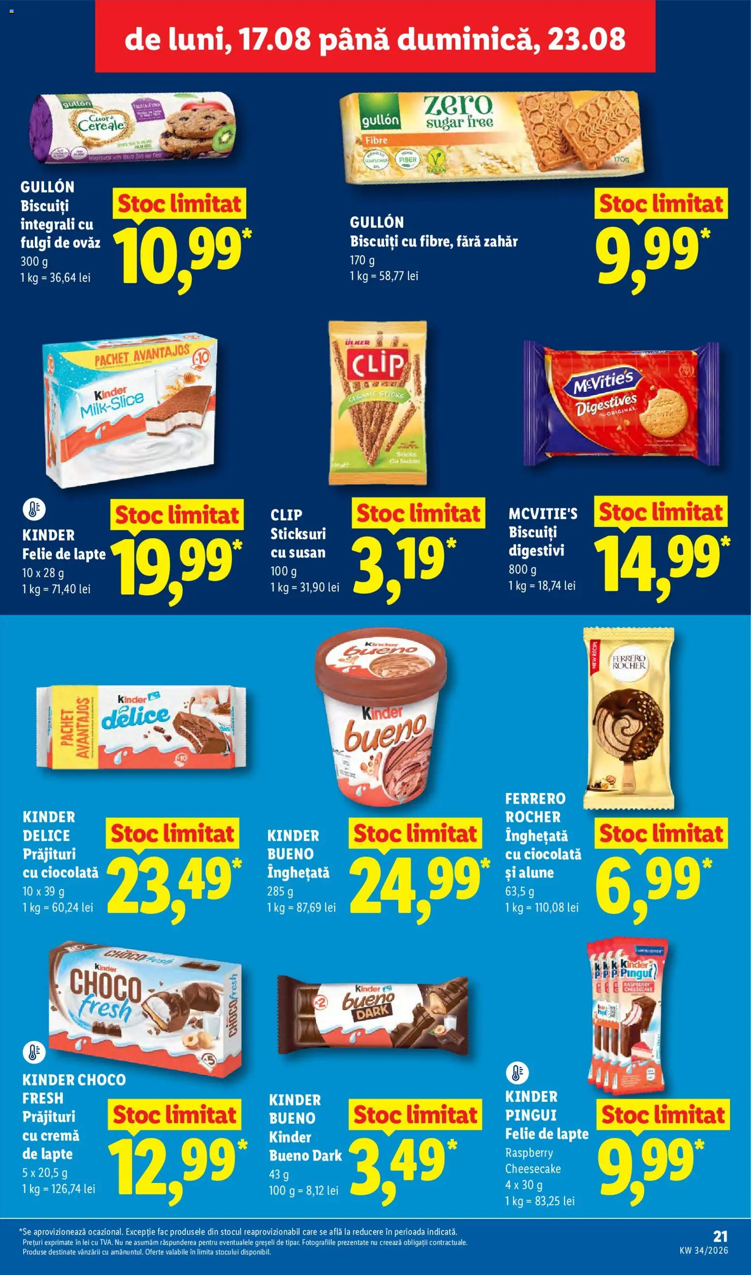 Catalog LIDL 17 - 22 August 2026 | Pagina 21 | Produse: Zero, Cremă, Ferrero, Fulgi