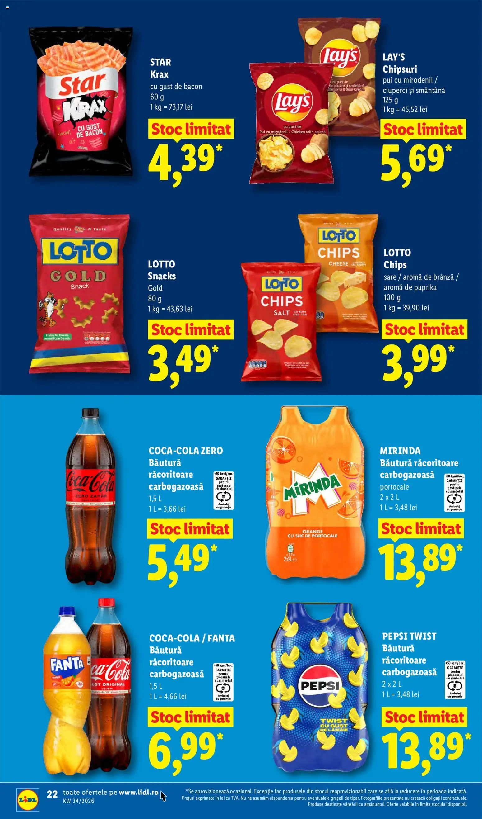 Catalog LIDL 17 - 22 August 2026 | Pagina 22 | Produse: Bautura racoritoare, Fanta, Bacon, Brânză