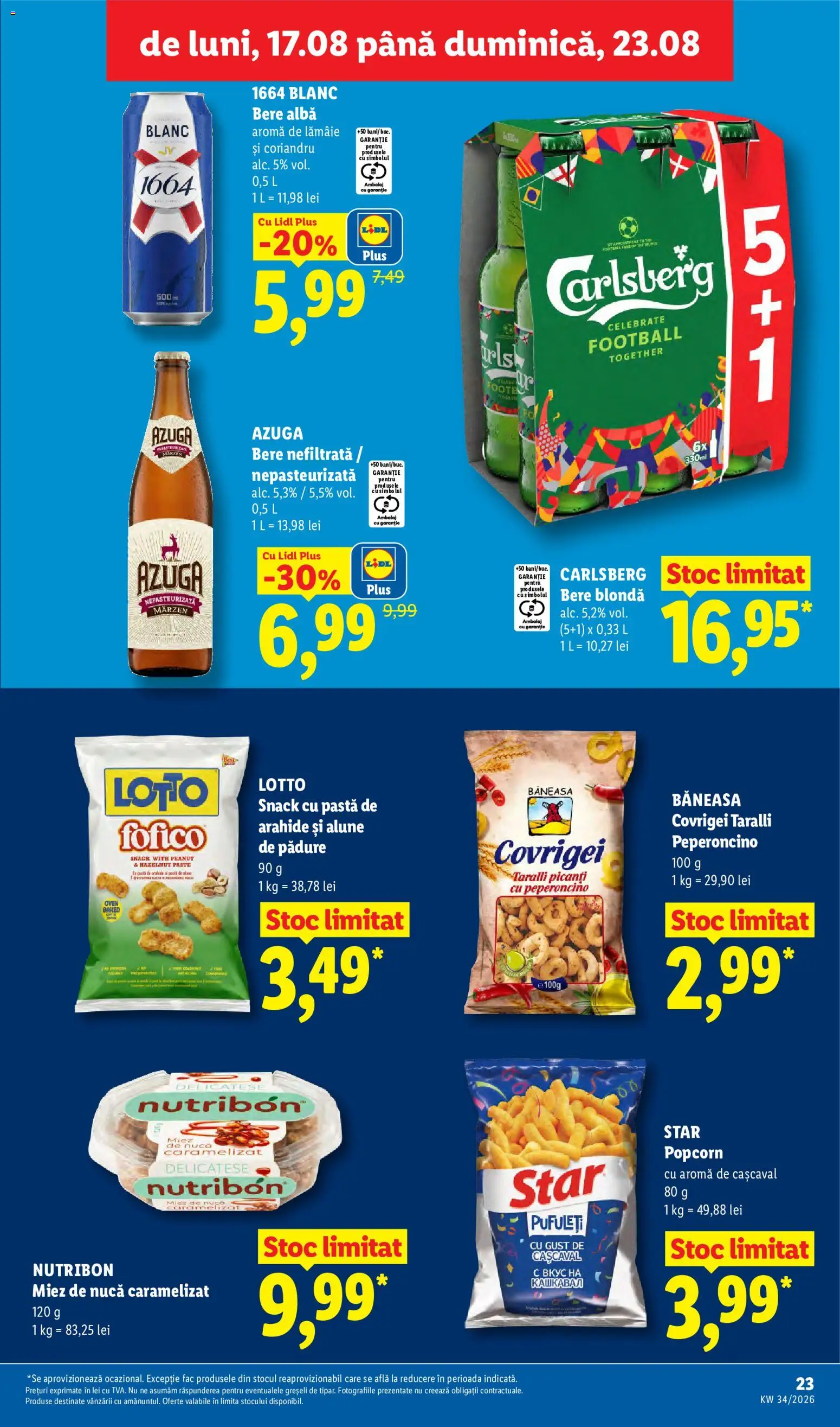Catalog LIDL 17 - 22 August 2026 | Pagina 23 | Produse: Alba, Covrigei, Paste, Plus
