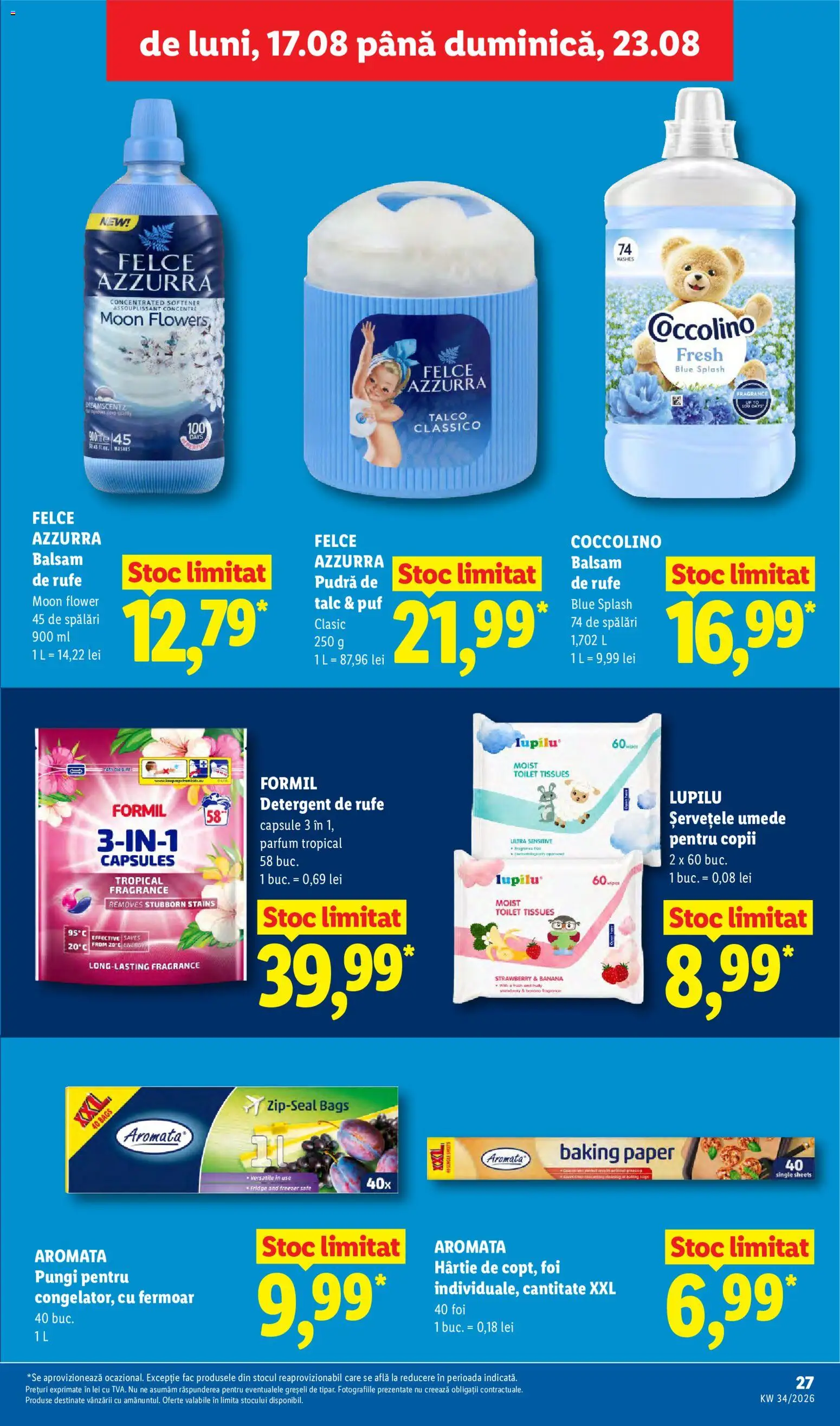 Catalog LIDL 17 - 22 August 2026 | Pagina 27 | Produse: Parfum, Balsam, Balsam de rufe, Șervețele umede