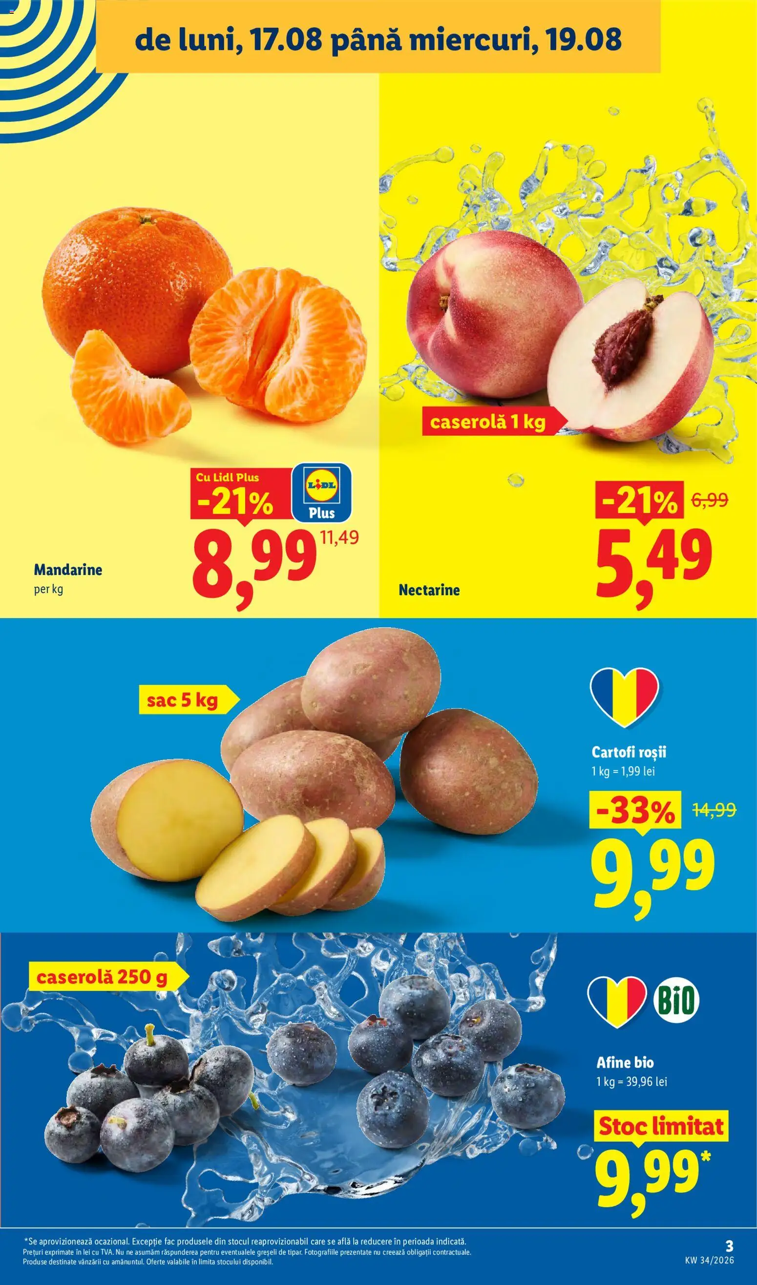 Catalog LIDL 17 - 22 August 2026 | Pagina 3 | Produse: Bio, Nectarine, Sac, Plus