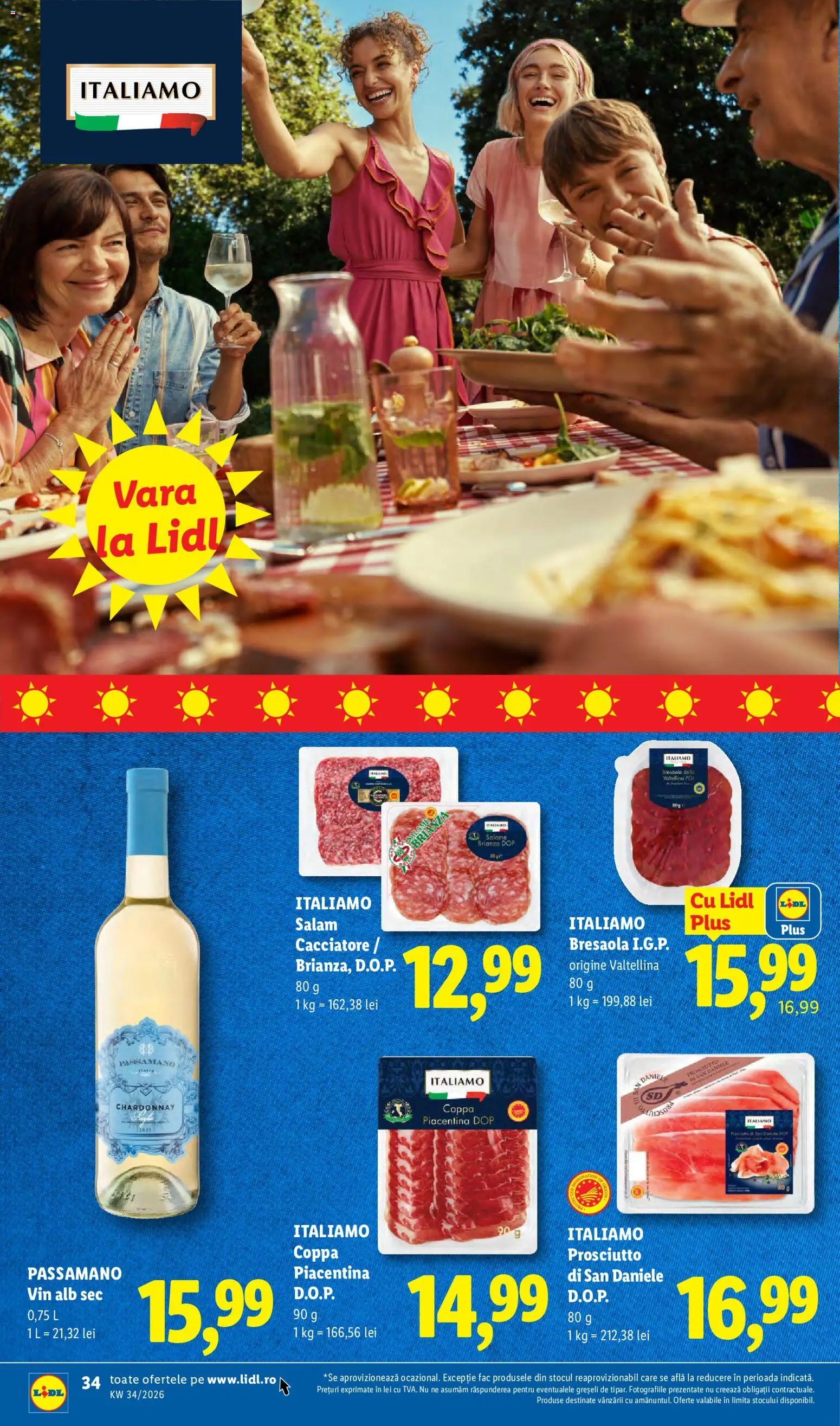 Catalog LIDL 17 - 22 August 2026 | Pagina 34 | Produse: Vin alb, Salam, Vin, Plus