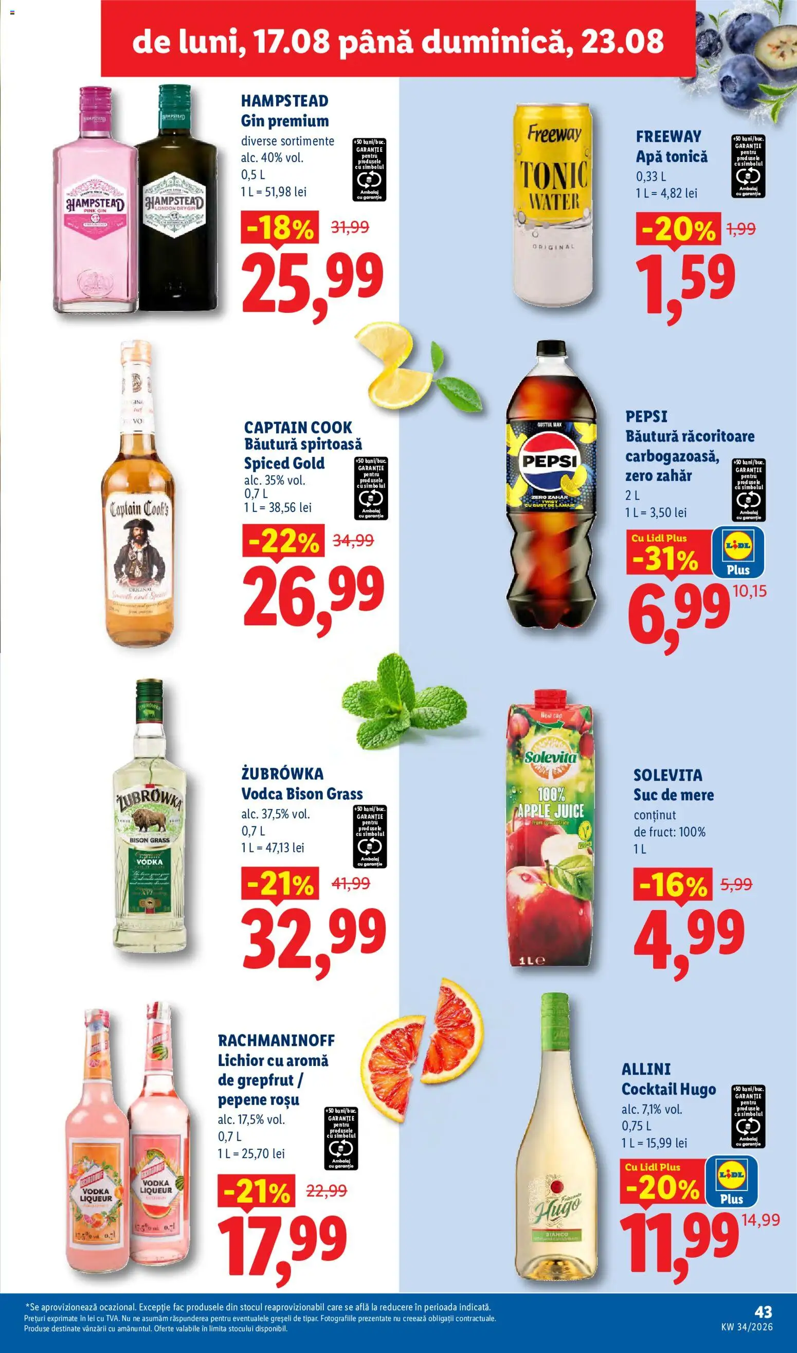 Catalog LIDL 17 - 22 August 2026 | Pagina 43 | Produse: Apple, Suc, Grepfrut, Vodka