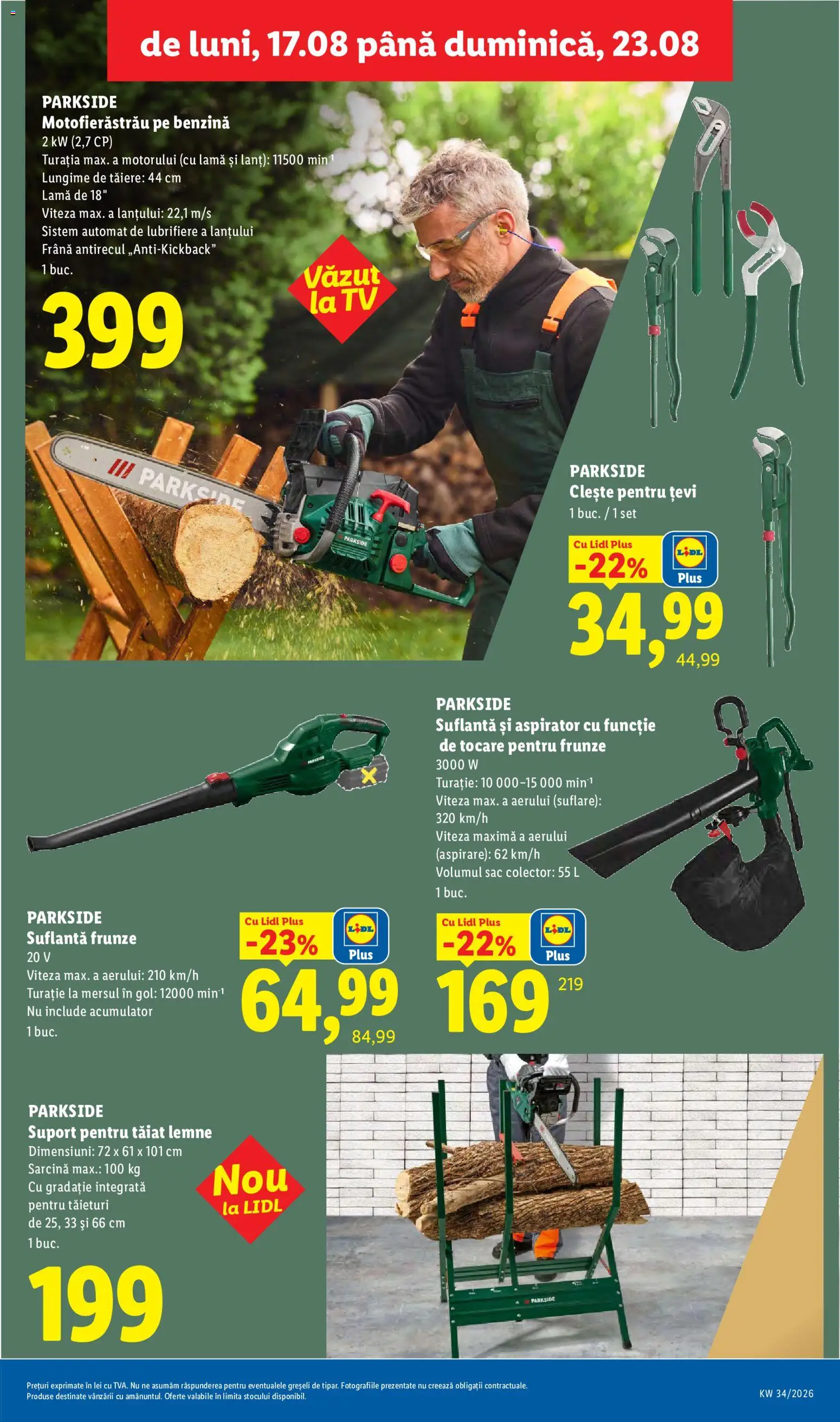 Catalog LIDL 17 - 22 August 2026 | Pagina 47 | Produse: Clește, Parkside, Suport, Plus