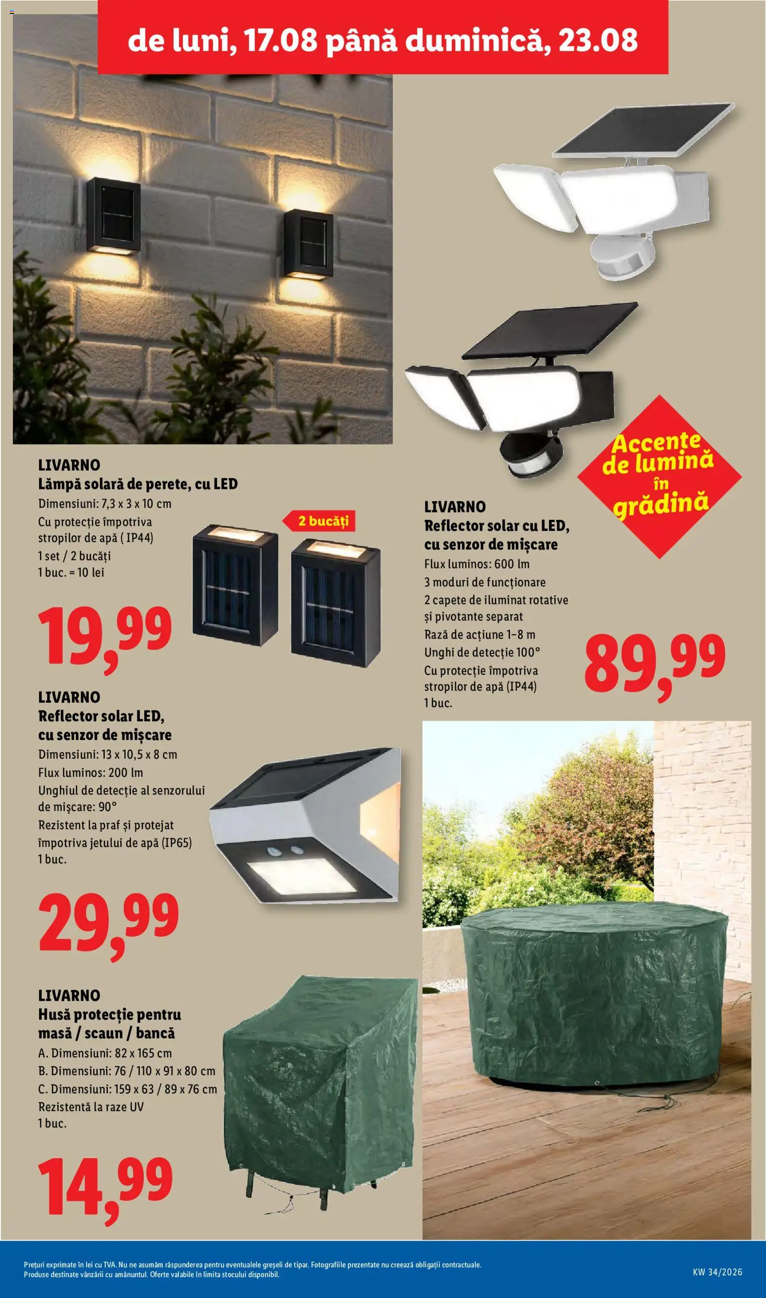 Catalog LIDL 17 - 22 August 2026 | Pagina 53 | Produse: Masă, Reflector, Bancă, Lampă