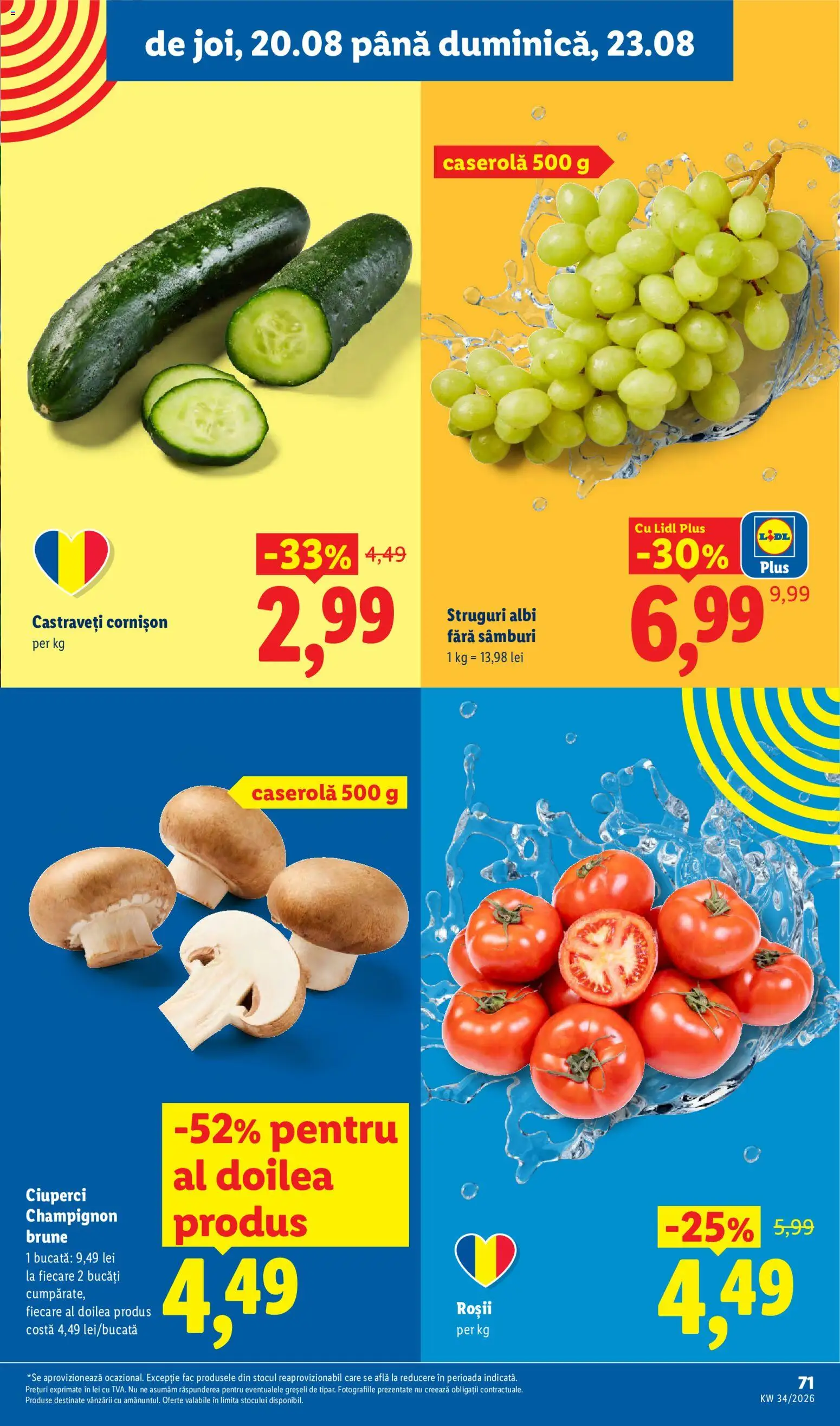 Catalog LIDL 17 - 22 August 2026 | Pagina 71 | Produse: Struguri, Ciuperci, Roșii, Plus