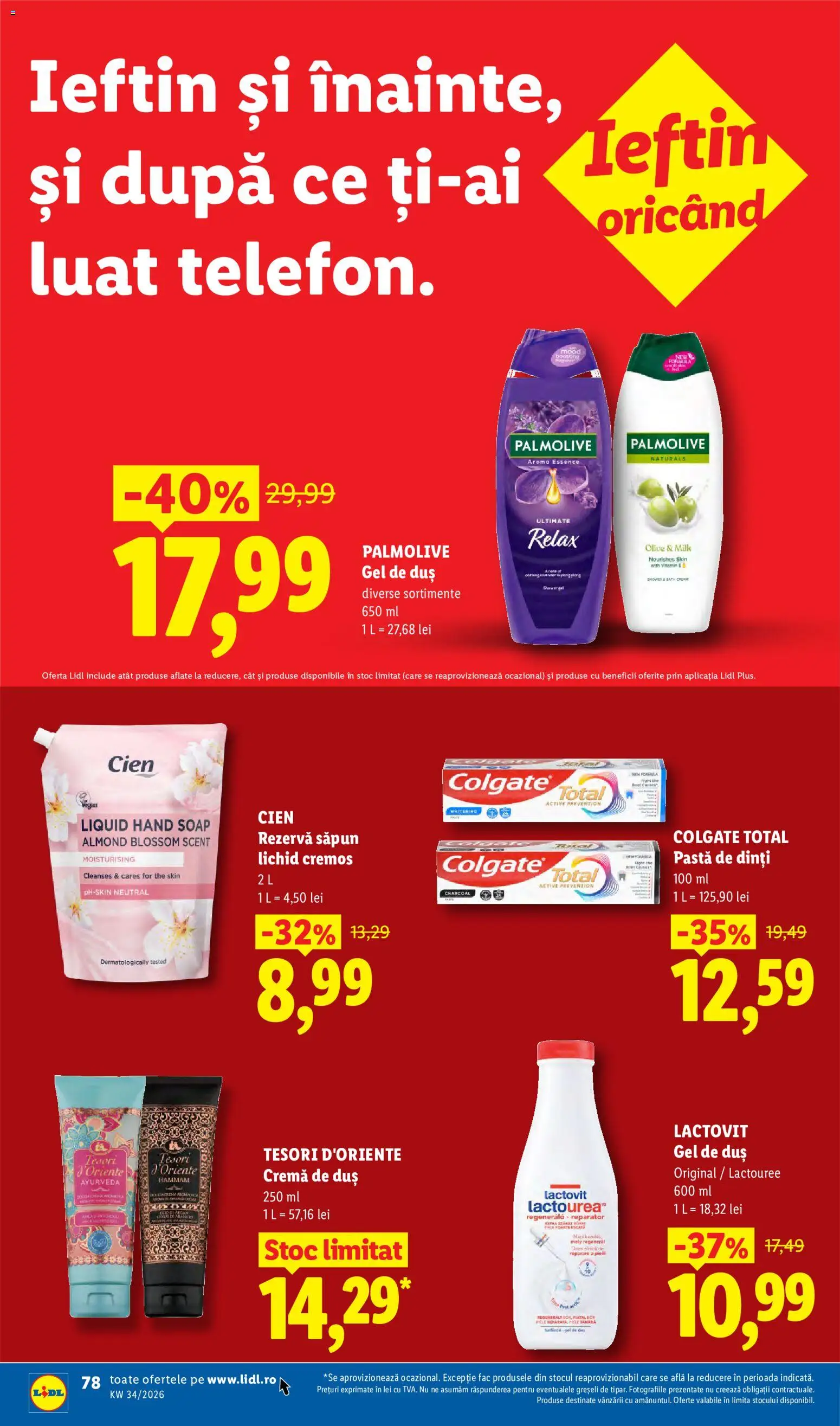 Catalog LIDL 17 - 22 August 2026 | Pagina 78 | Produse: Active, Duș, Săpun, Pastă de dinți