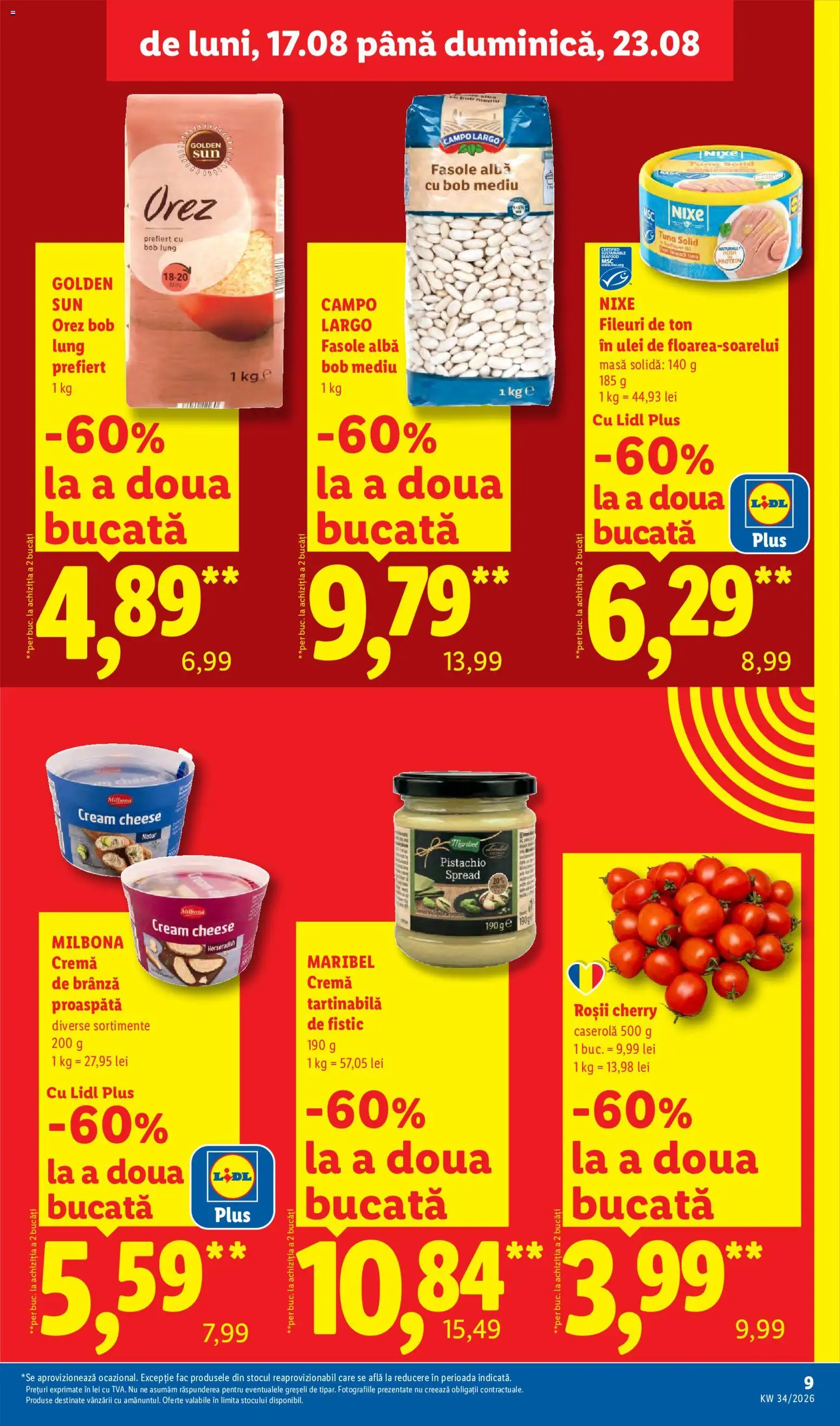 Catalog LIDL 17 - 22 August 2026 | Pagina 9 | Produse: Branza proaspata, Cremă, Ulei, Roșii