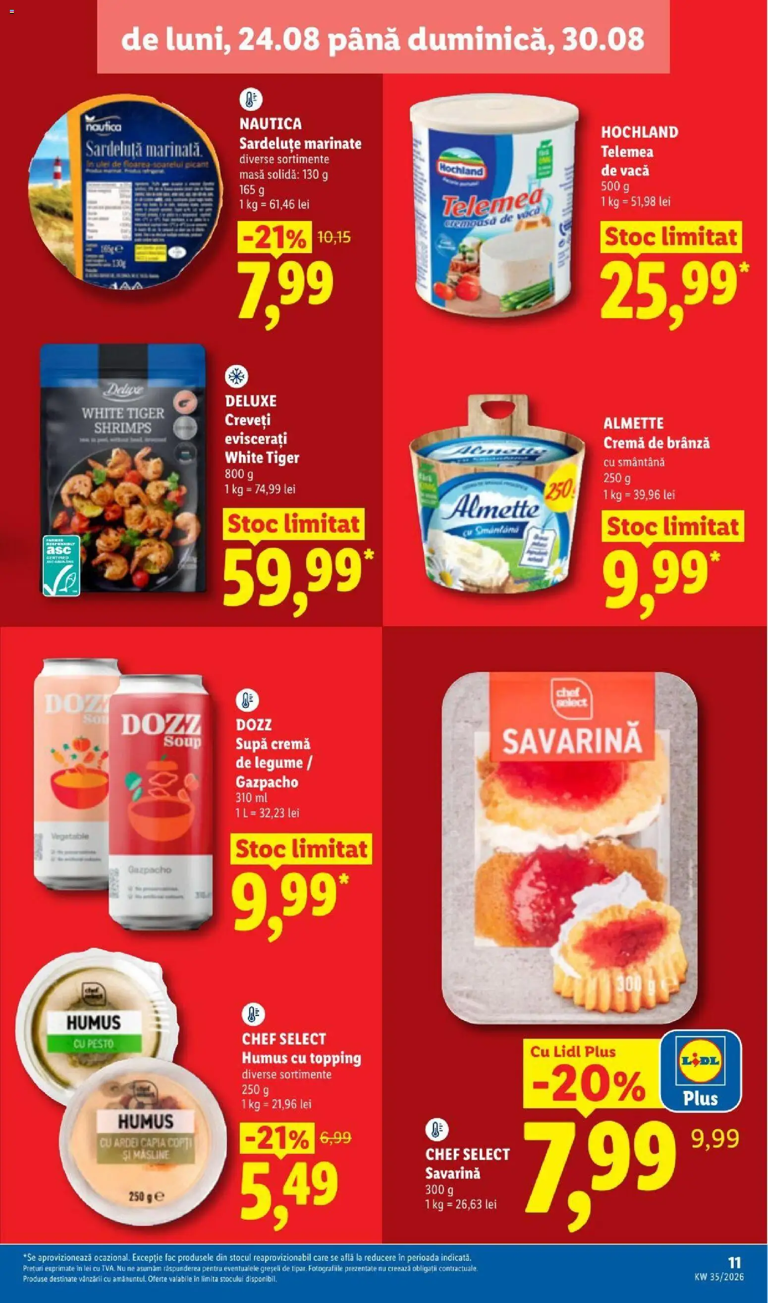 Catalog LIDL 24 - 29 August 2026 | Pagina 11 | Produse: Savarină, Ardei capia, Brânză, Plus