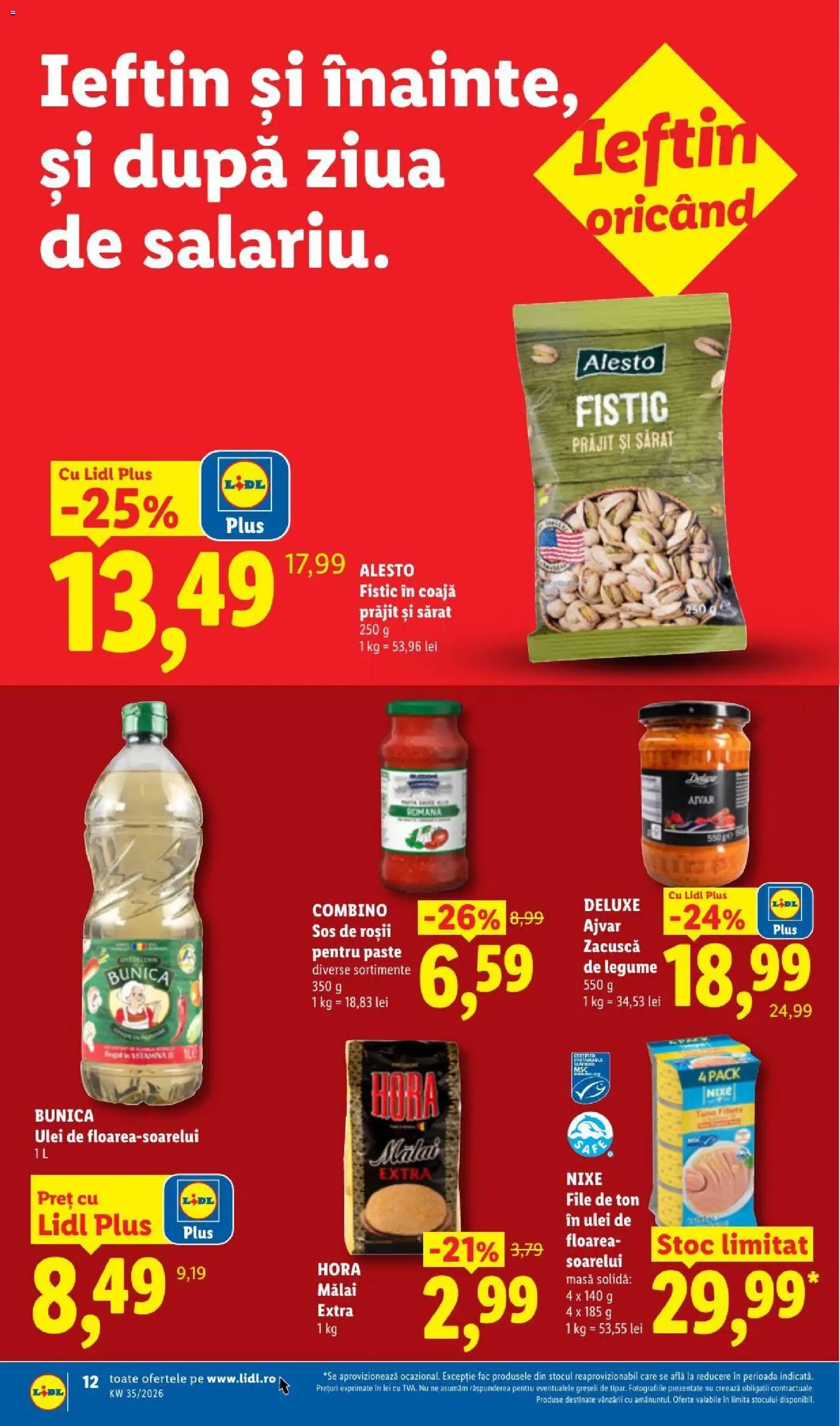 Catalog LIDL 24 - 29 August 2026 | Pagina 12 | Produse: Masă, Sos de roșii, Roșii, Sos
