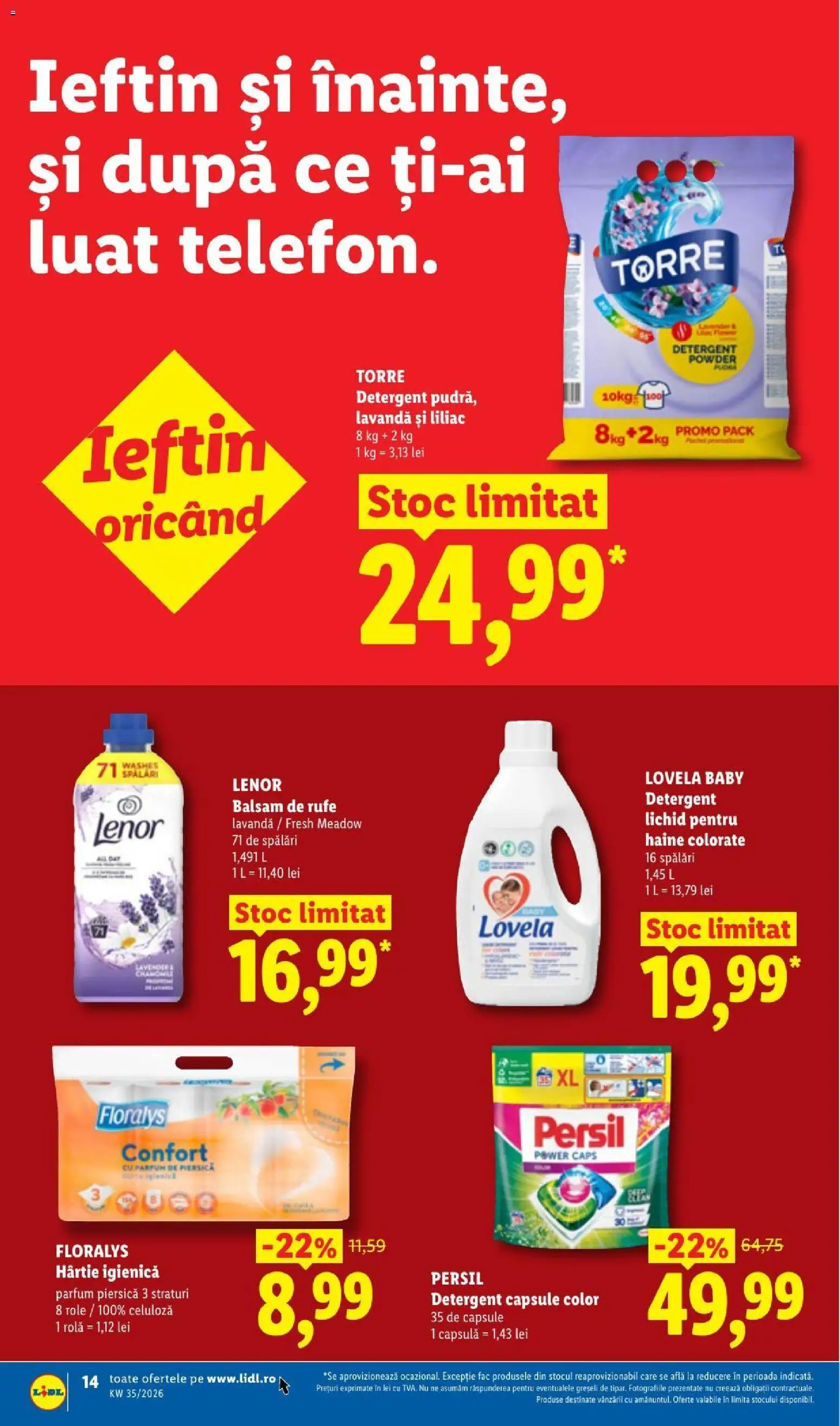 Catalog LIDL 24 - 29 August 2026 | Pagina 14 | Produse: Detergent Capsule, Role, Parfum, Balsam