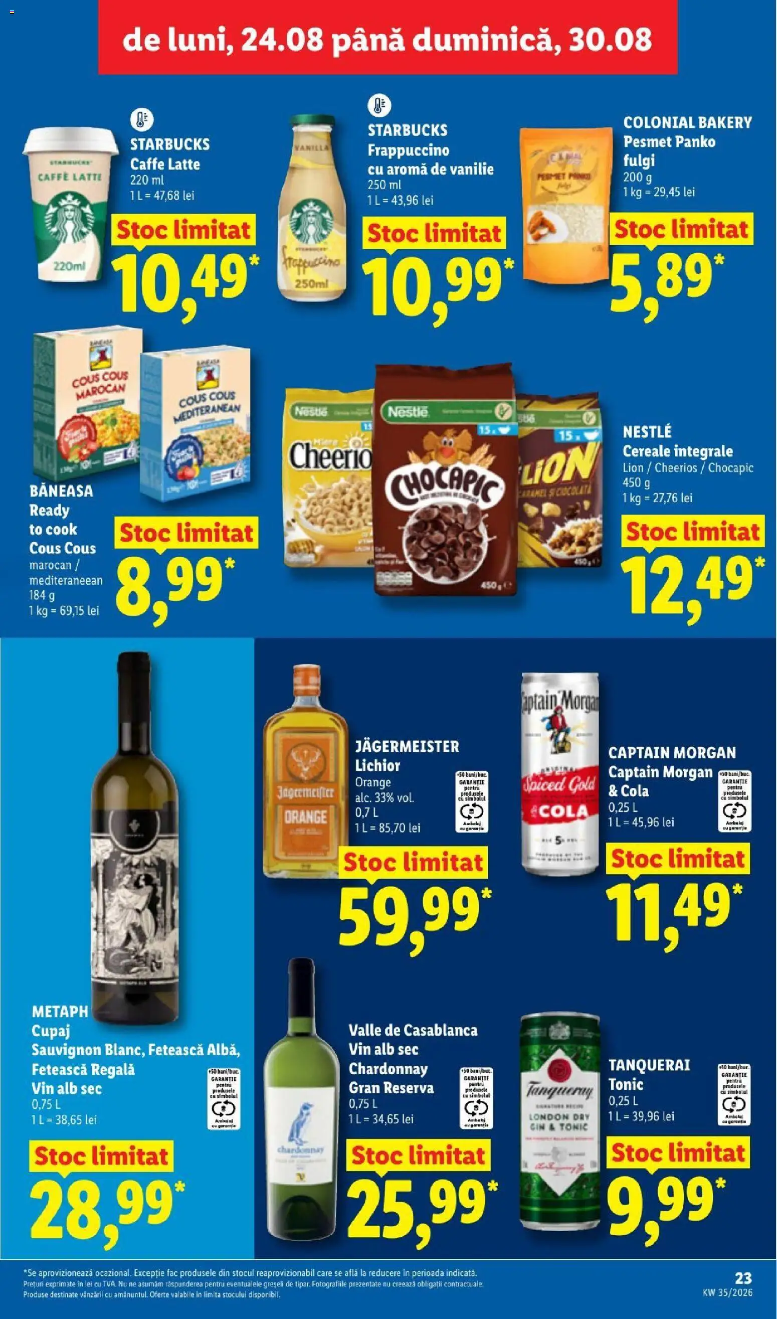 Catalog LIDL 24 - 29 August 2026 | Pagina 23 | Produse: Casablanca, Lichior, Sauvignon, Fulgi