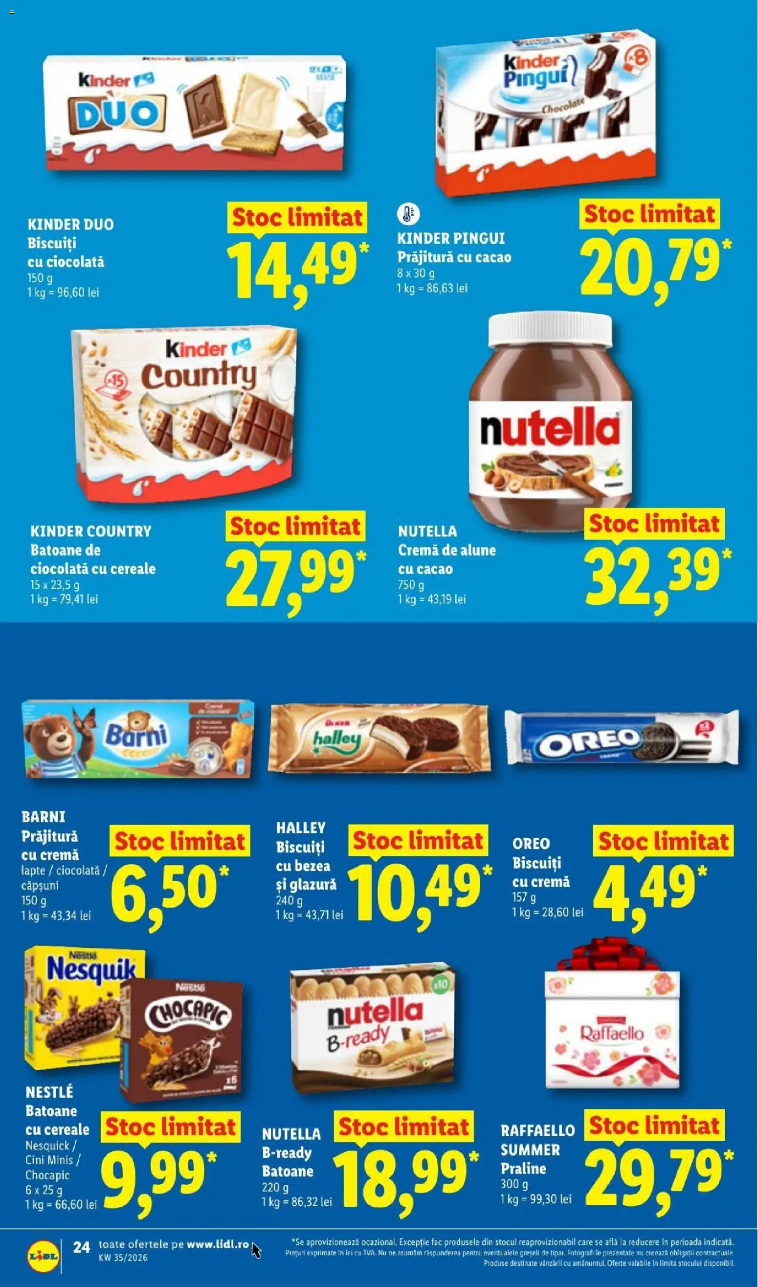 Catalog LIDL 24 - 29 August 2026 | Pagina 24 | Produse: Oreo, Alune, Praline, Căpșuni
