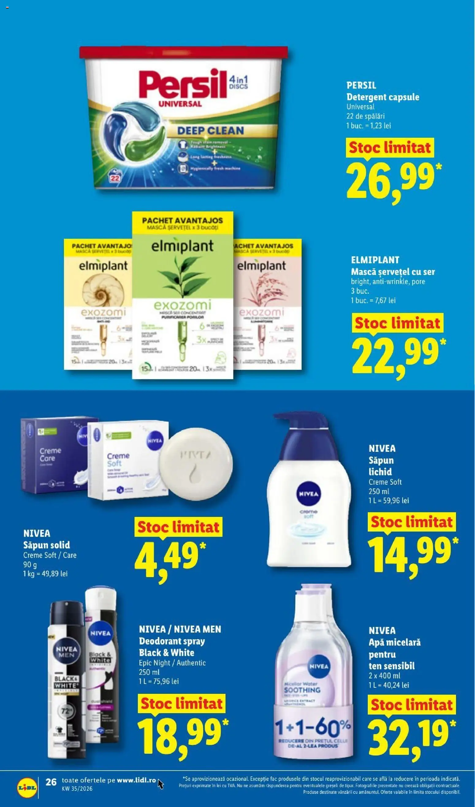 Catalog LIDL 24 - 29 August 2026 | Pagina 26 | Produse: Apă micelară, Detergent, Săpun lichid, Black