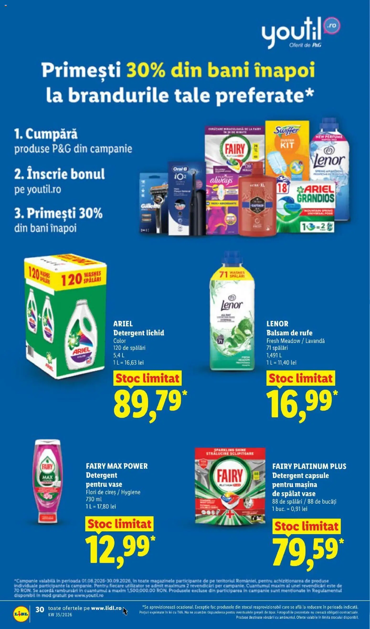 Catalog LIDL 24 - 29 August 2026 | Pagina 30 | Produse: Balsam, Balsam de rufe, Power, Capsule pentru masina de spalat vase