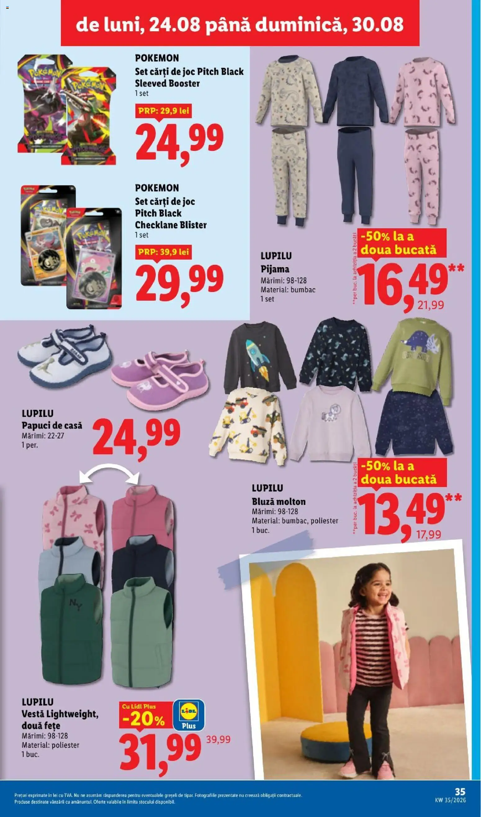 Catalog LIDL 24 - 29 August 2026 | Pagina 35 | Produse: Papuci de casă, Sport, Cărți, Black