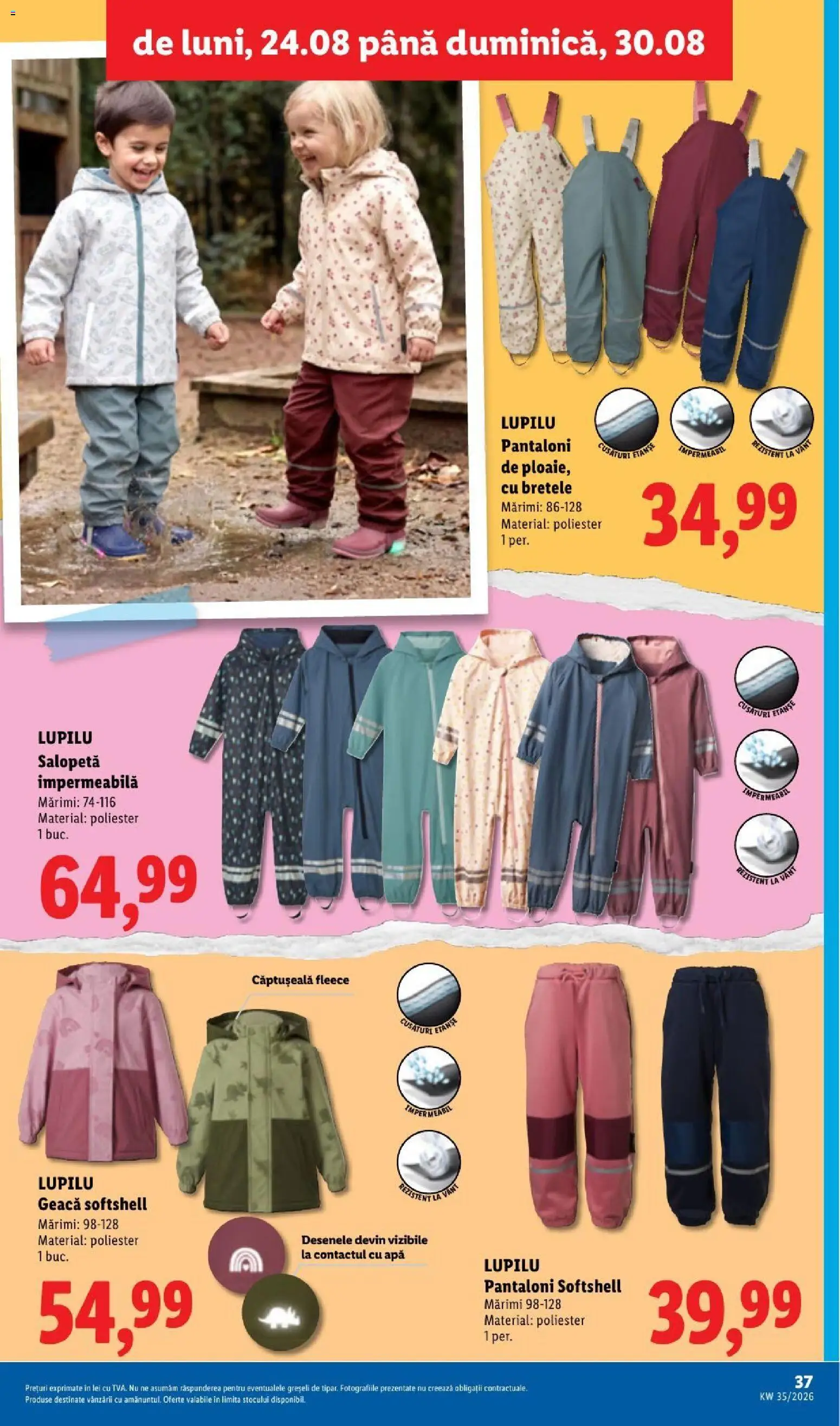 Catalog LIDL 24 - 29 August 2026 | Pagina 37 | Produse: Sport, Geacă, Salopetă, Apă