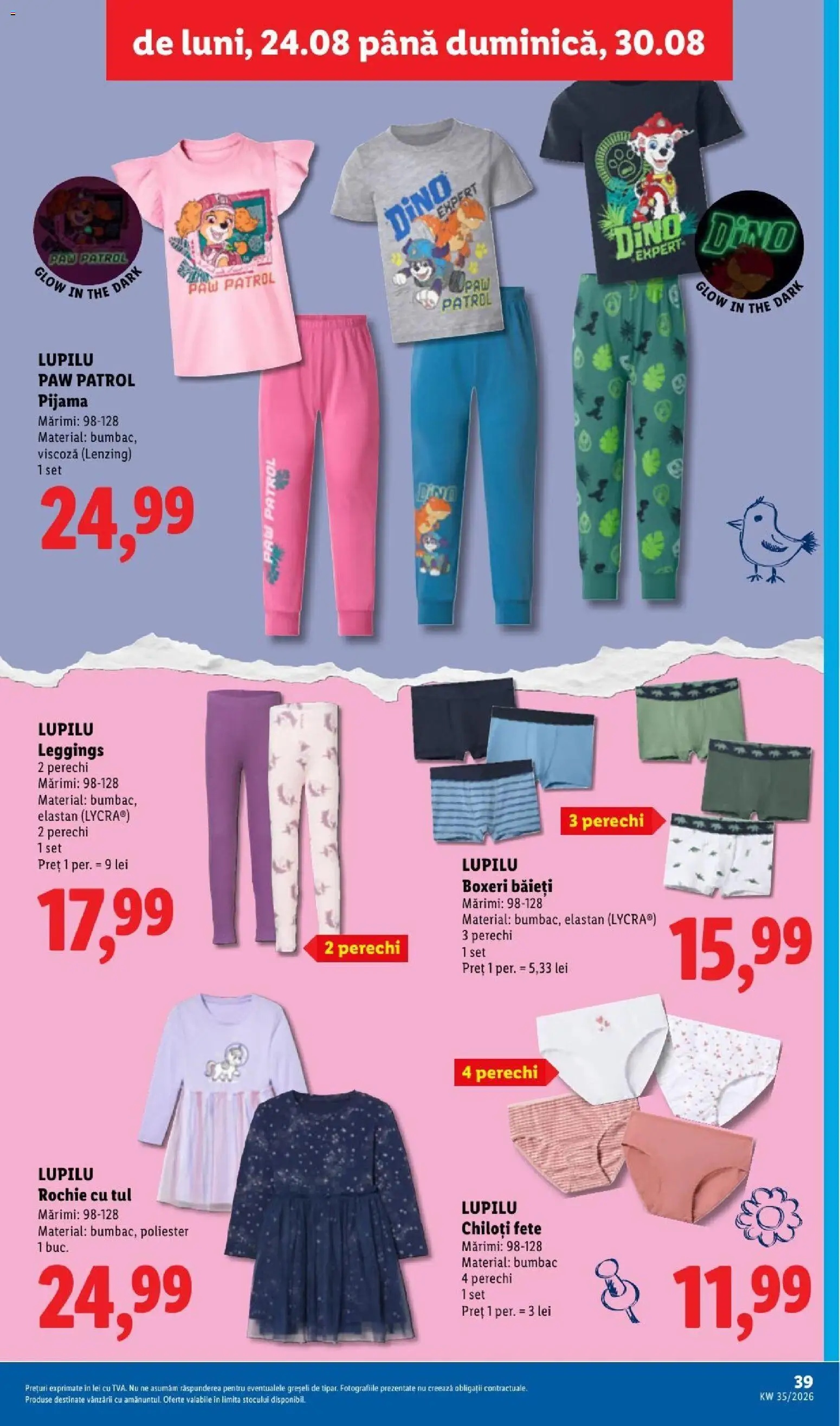 Catalog LIDL 24 - 29 August 2026 | Pagina 39 | Produse: Rochie, Pijamă, Chiloți, Boxeri
