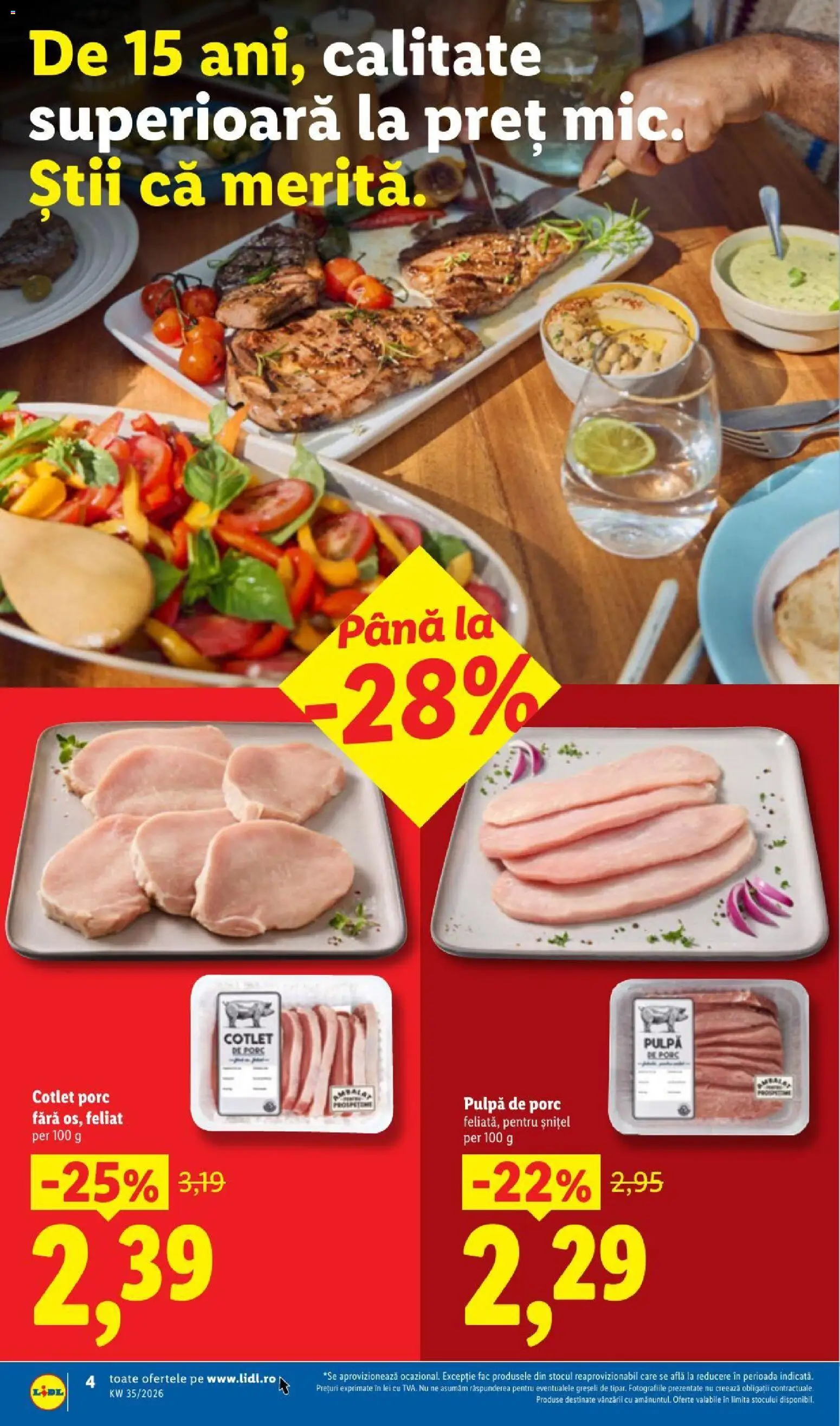 Catalog LIDL 24 - 29 August 2026 | Pagina 4 | Produse: Cotlet, Cotlet porc