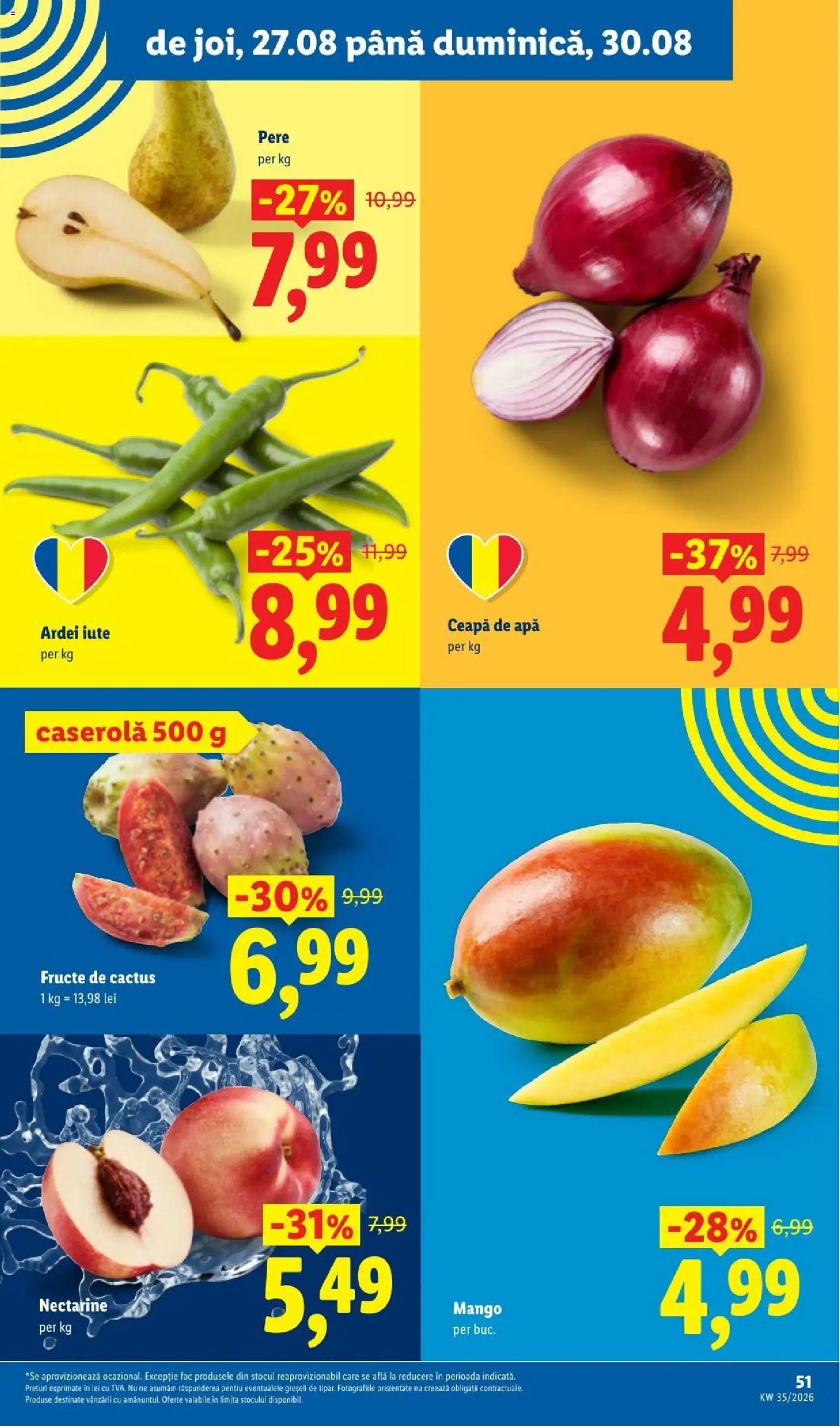 Catalog LIDL 24 - 29 August 2026 | Pagina 51 | Produse: Nectarine, Ceapă, Apă, Mango